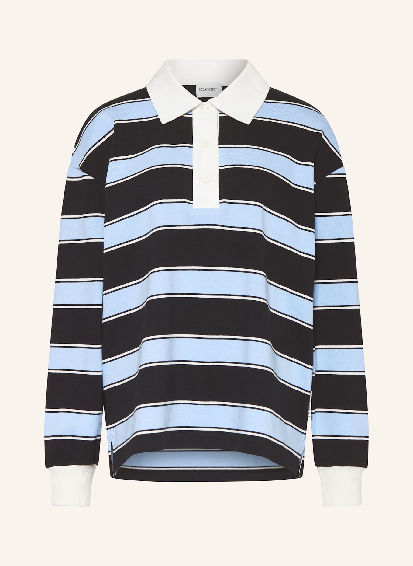 CLOSED Rugbyshirt: HELLBLAU / DUNKELBLAU / CREME