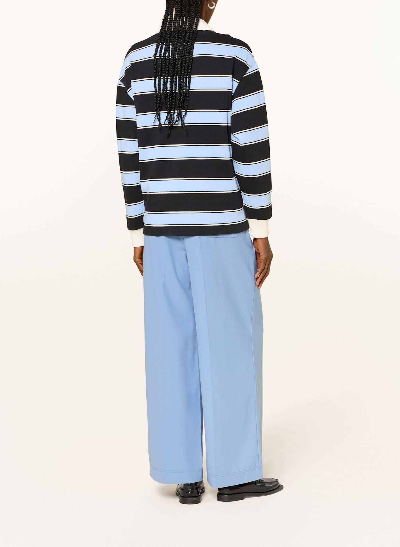 CLOSED Rugbyshirt: HELLBLAU / DUNKELBLAU / CREME