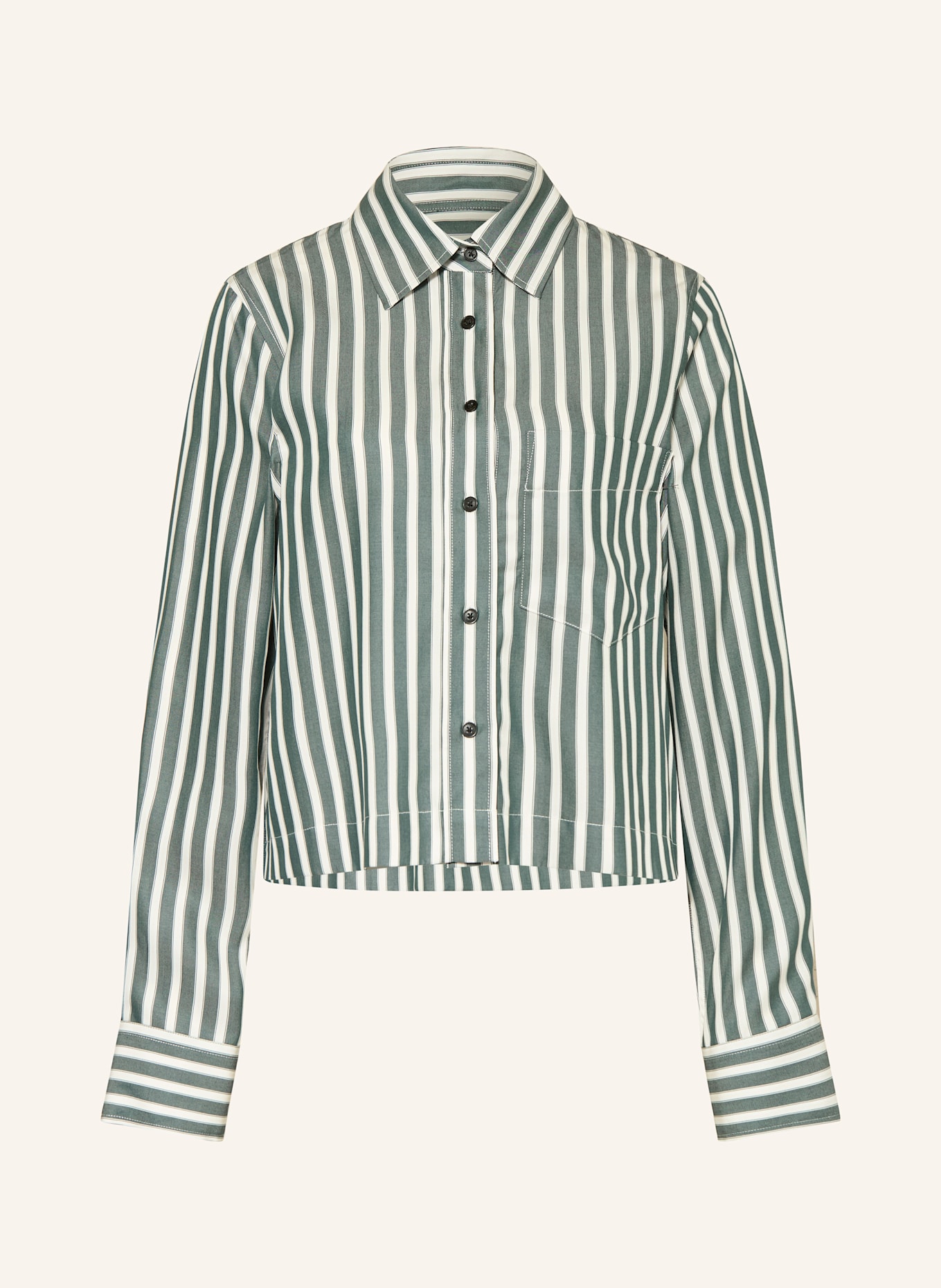 CLOSED Košilová halenka: BÍLÁ / PETROLEJOVÁ