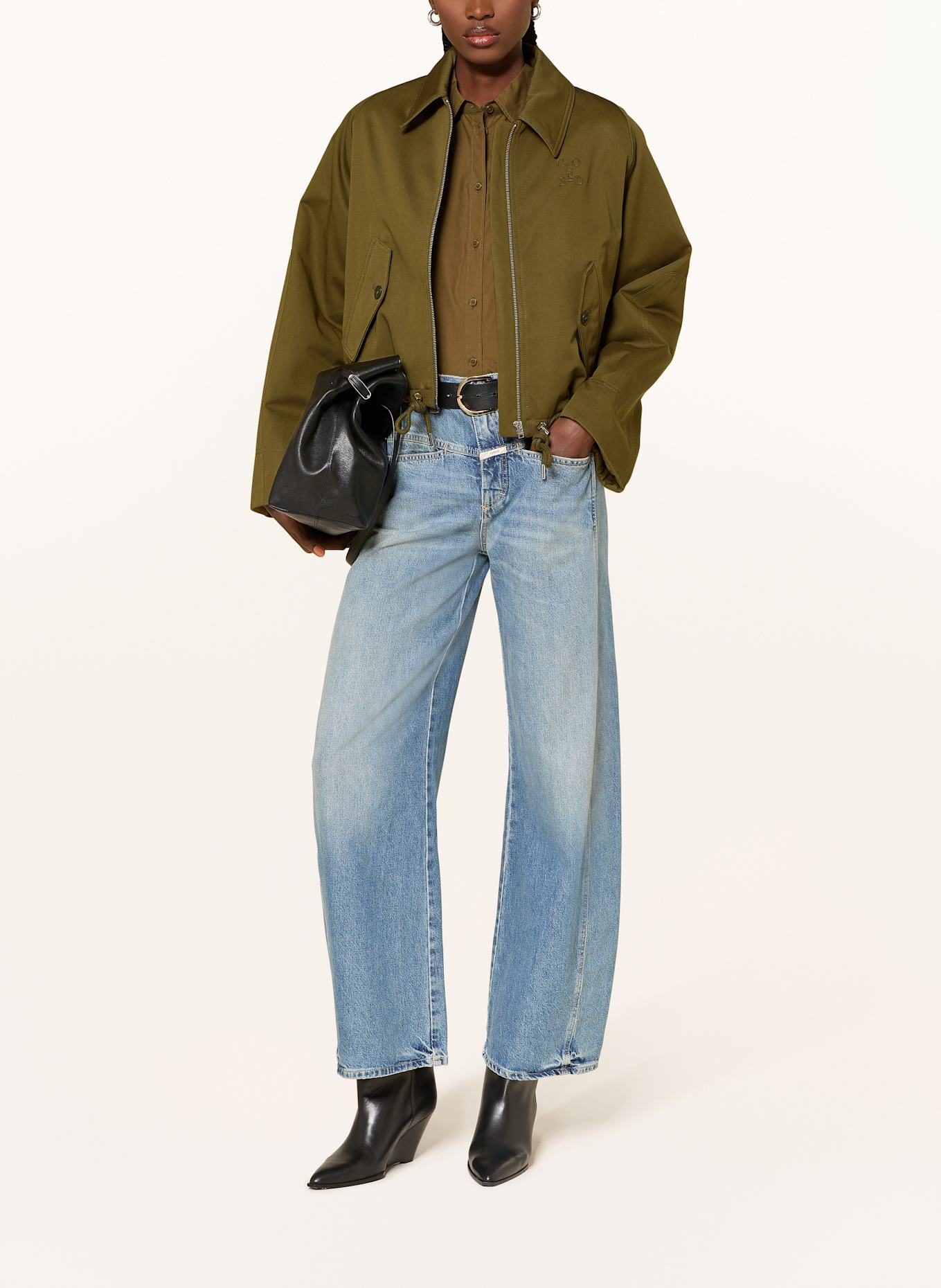 CLOSED jasje met kraag: OLIJF