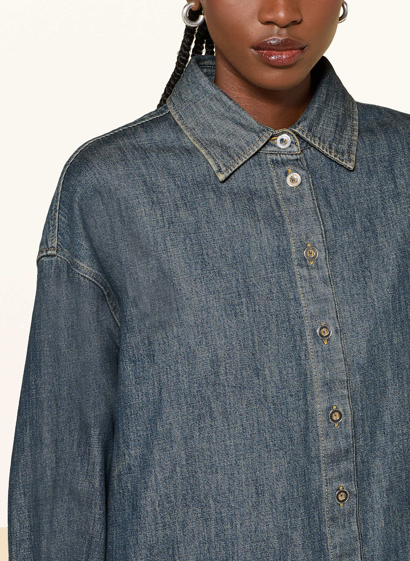 CLOSED Jeansbluse: DBL DARK BLUE