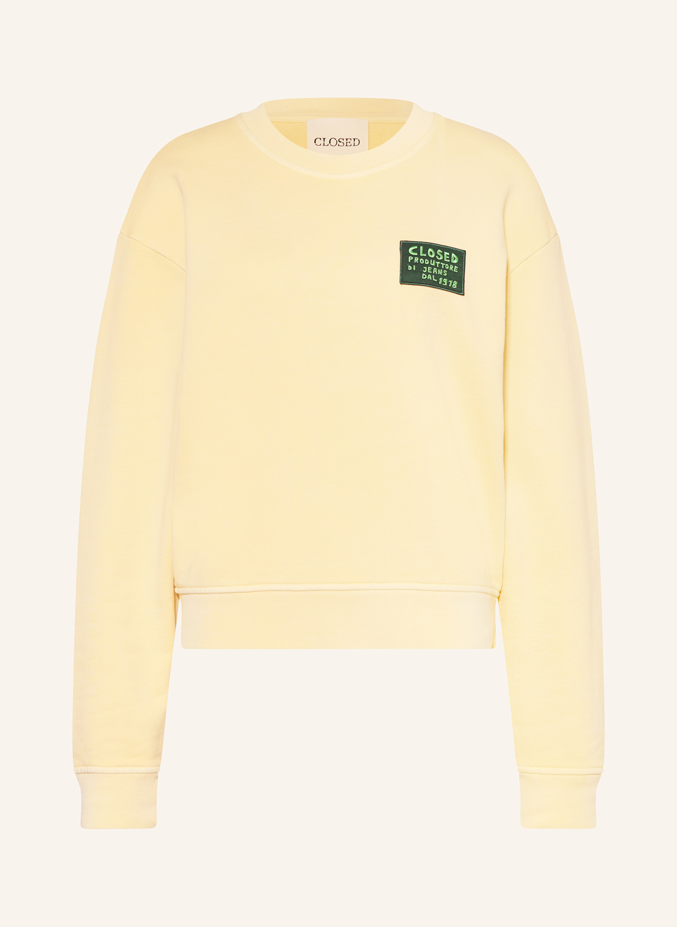 CLOSED Mikina: TMAVĚ ŽLUTÁ / ZELENÁ / TMAVĚ ZELENÁ