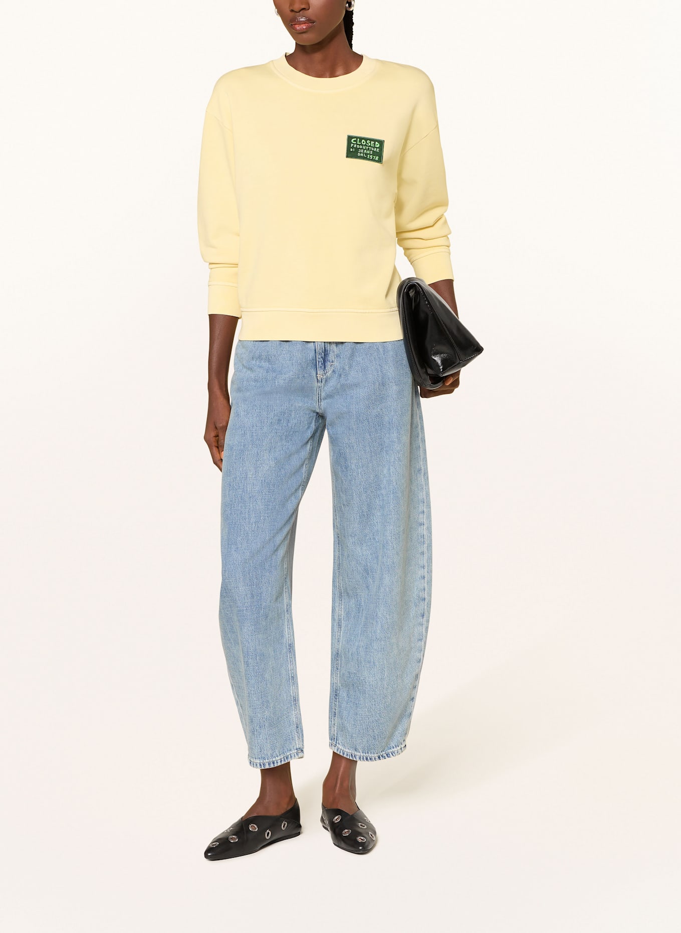 CLOSED Mikina: TMAVĚ ŽLUTÁ / ZELENÁ / TMAVĚ ZELENÁ