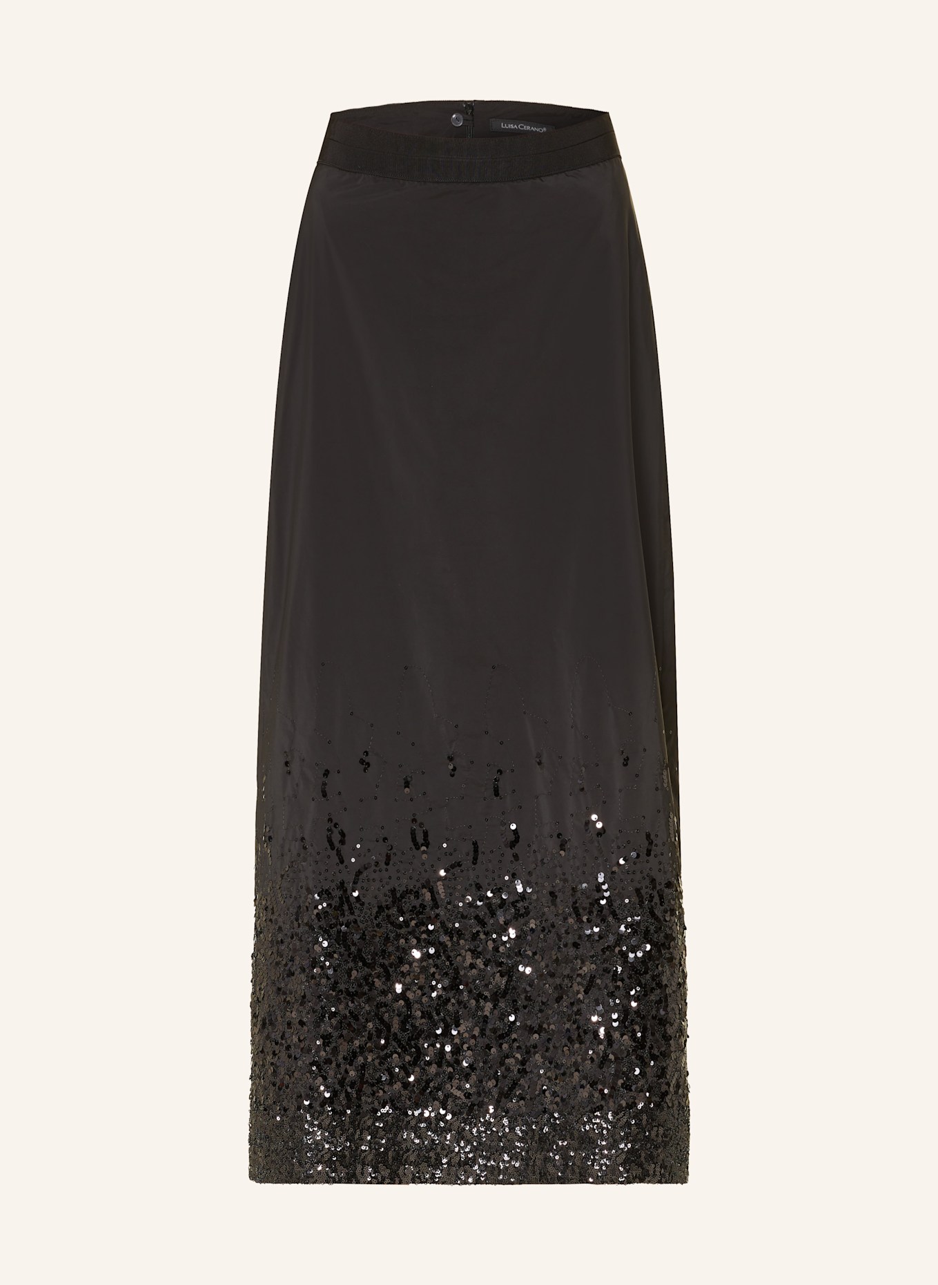 LUISA CERANO Rock mit Pailletten: SCHWARZ
