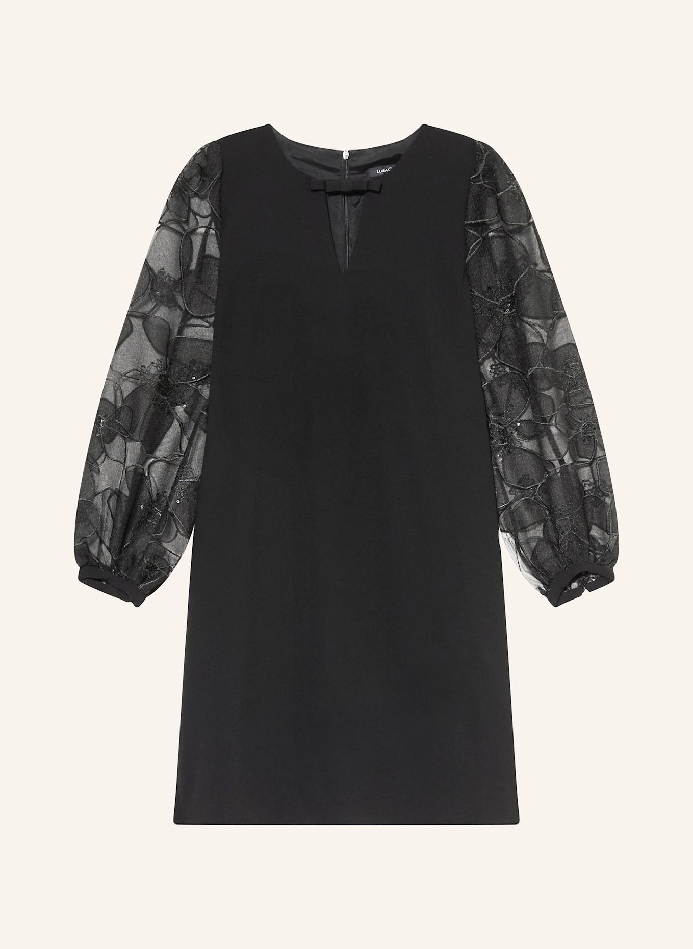 LUISA CERANO Cocktailkleid mit Pailletten: SCHWARZ