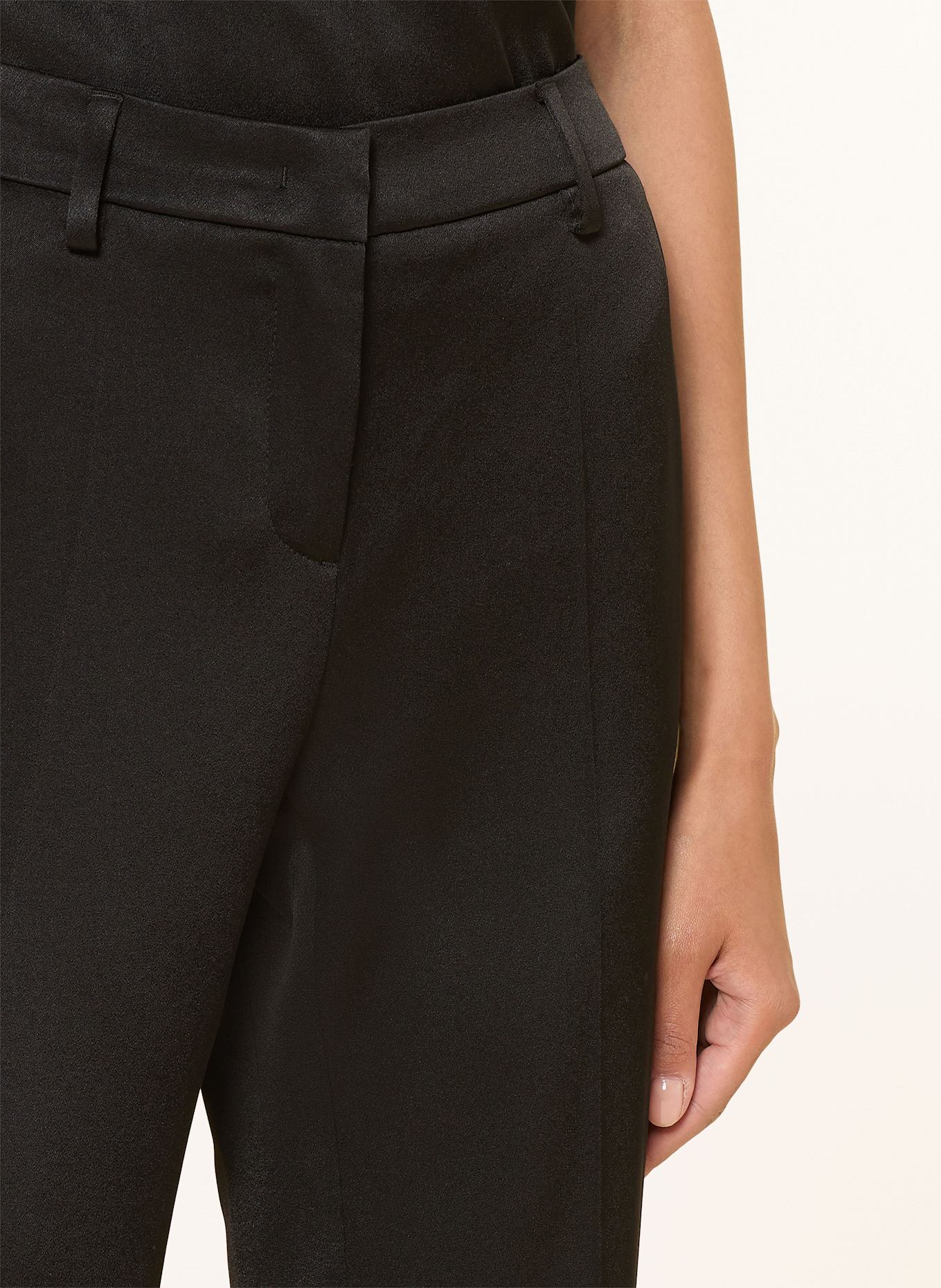 LUISA CERANO Satinhose: SCHWARZ