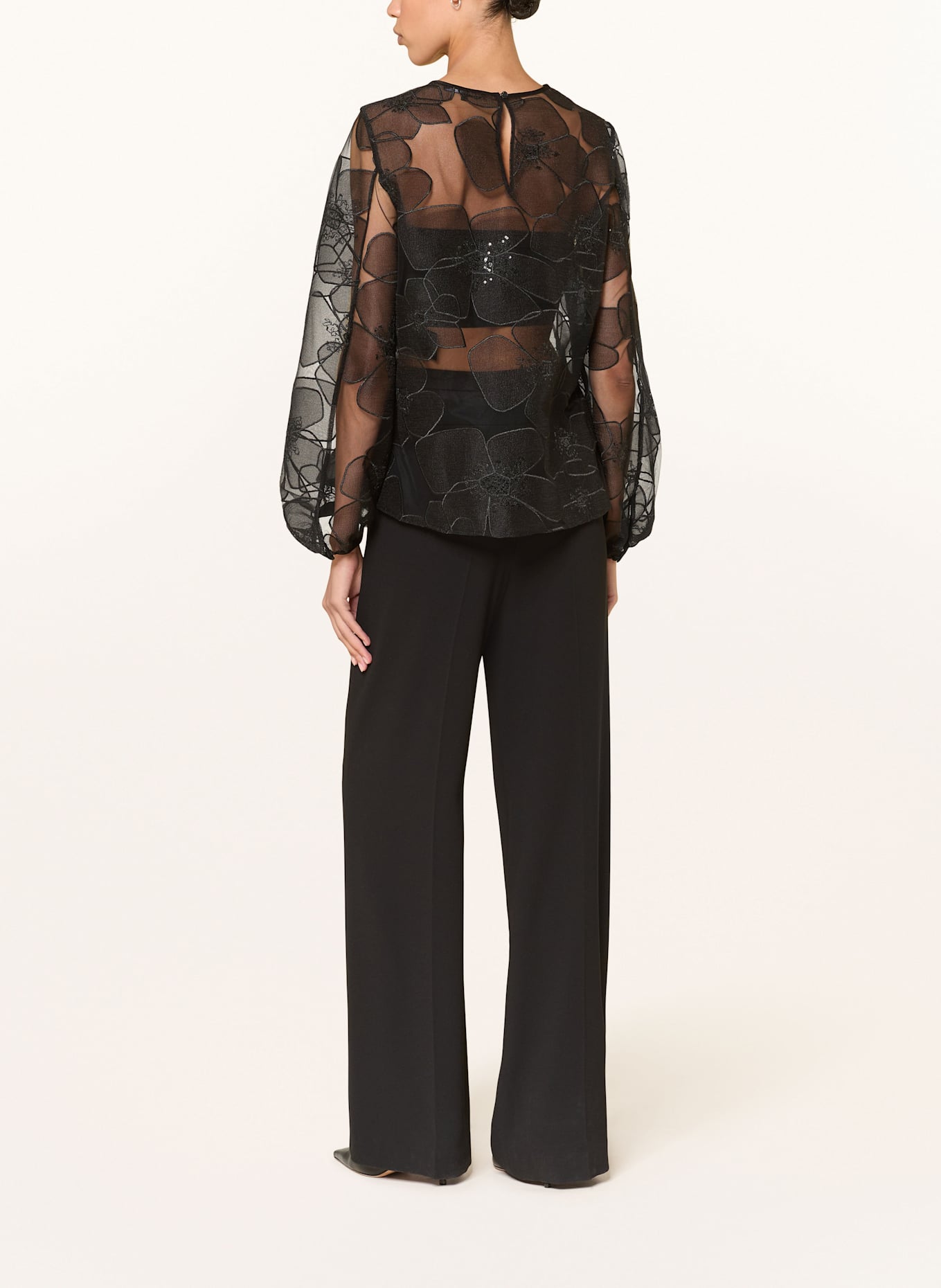 LUISA CERANO Blusenshirt mit Pailletten: SCHWARZ