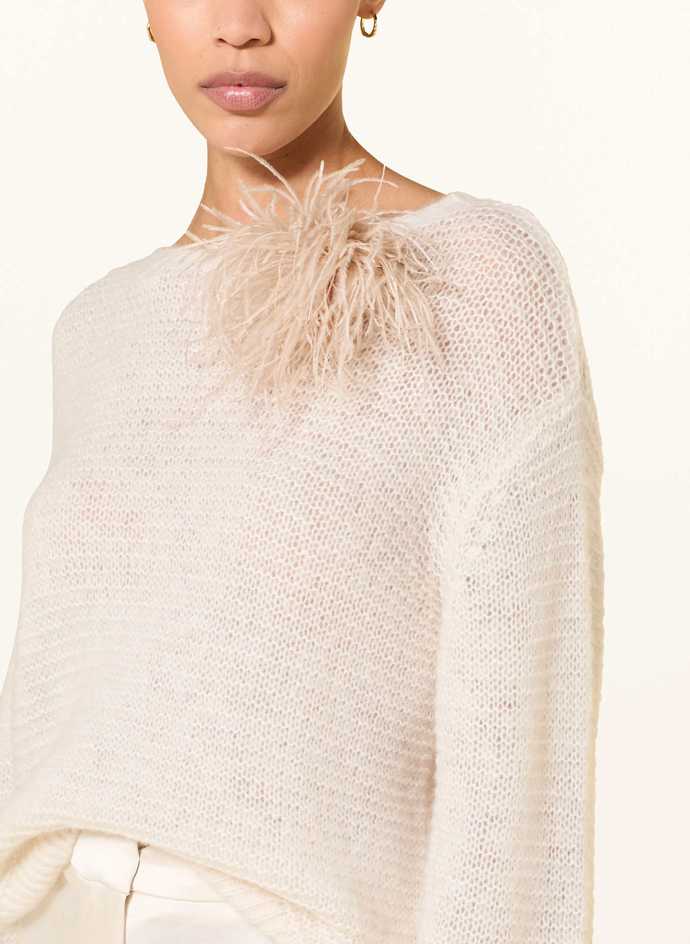 LUISA CERANO Brosche: BEIGE