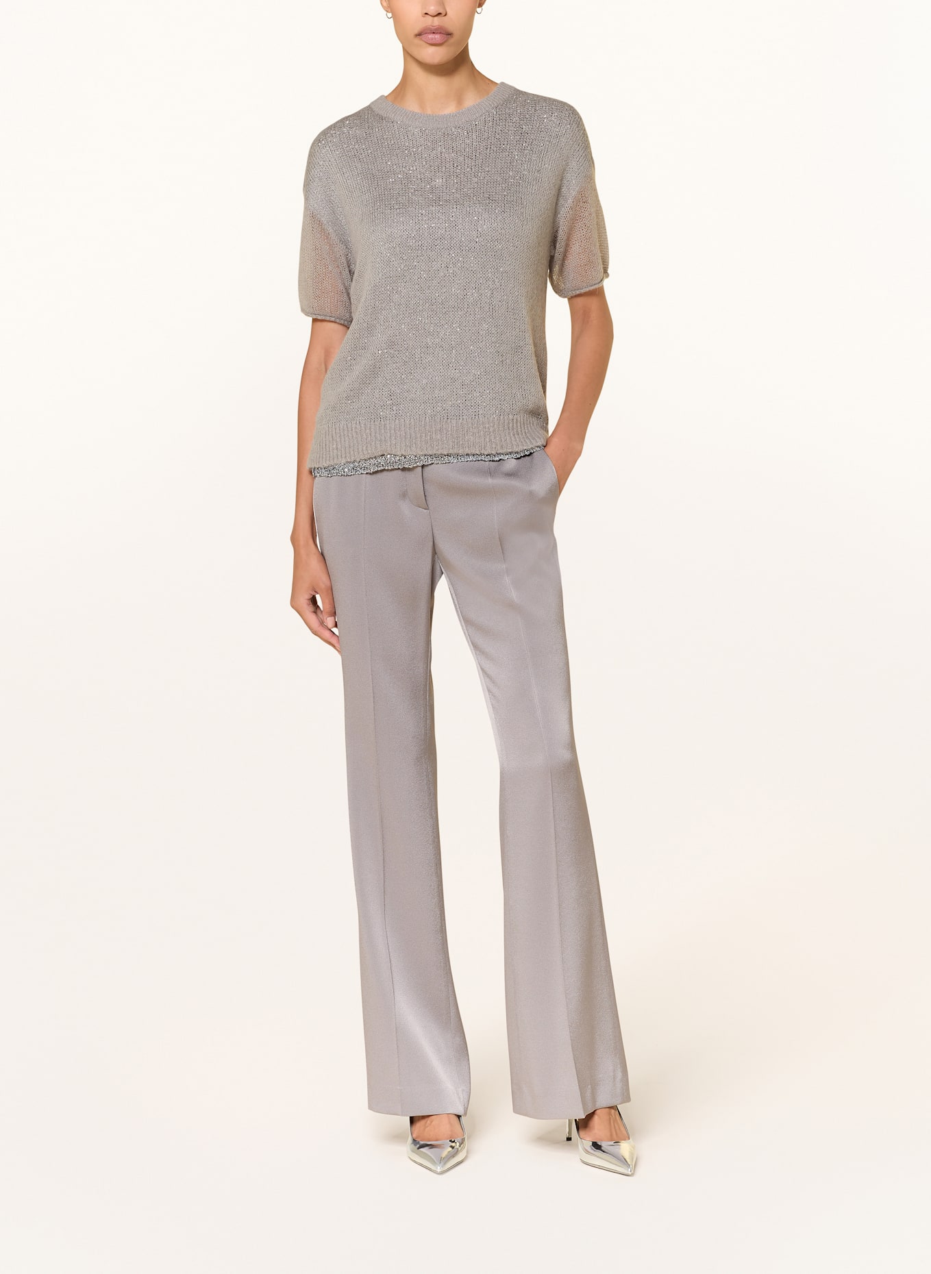 LUISA CERANO Strickshirt: GRAU