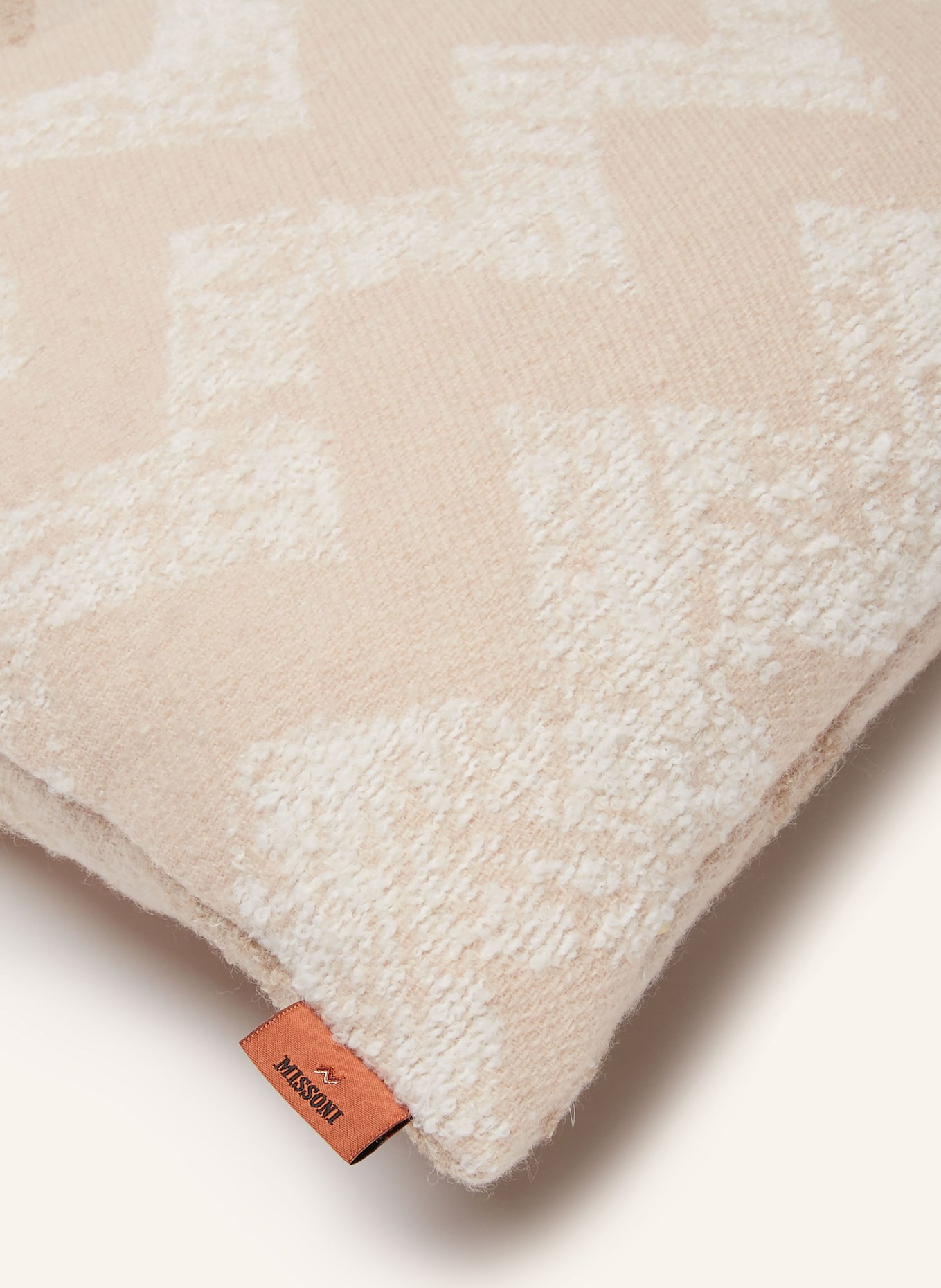 MISSONI Home Poduszka dekoracyjna GESSETTI z wypełnieniem puchowym: CIELISTY / BIAŁY / BEŻOWY