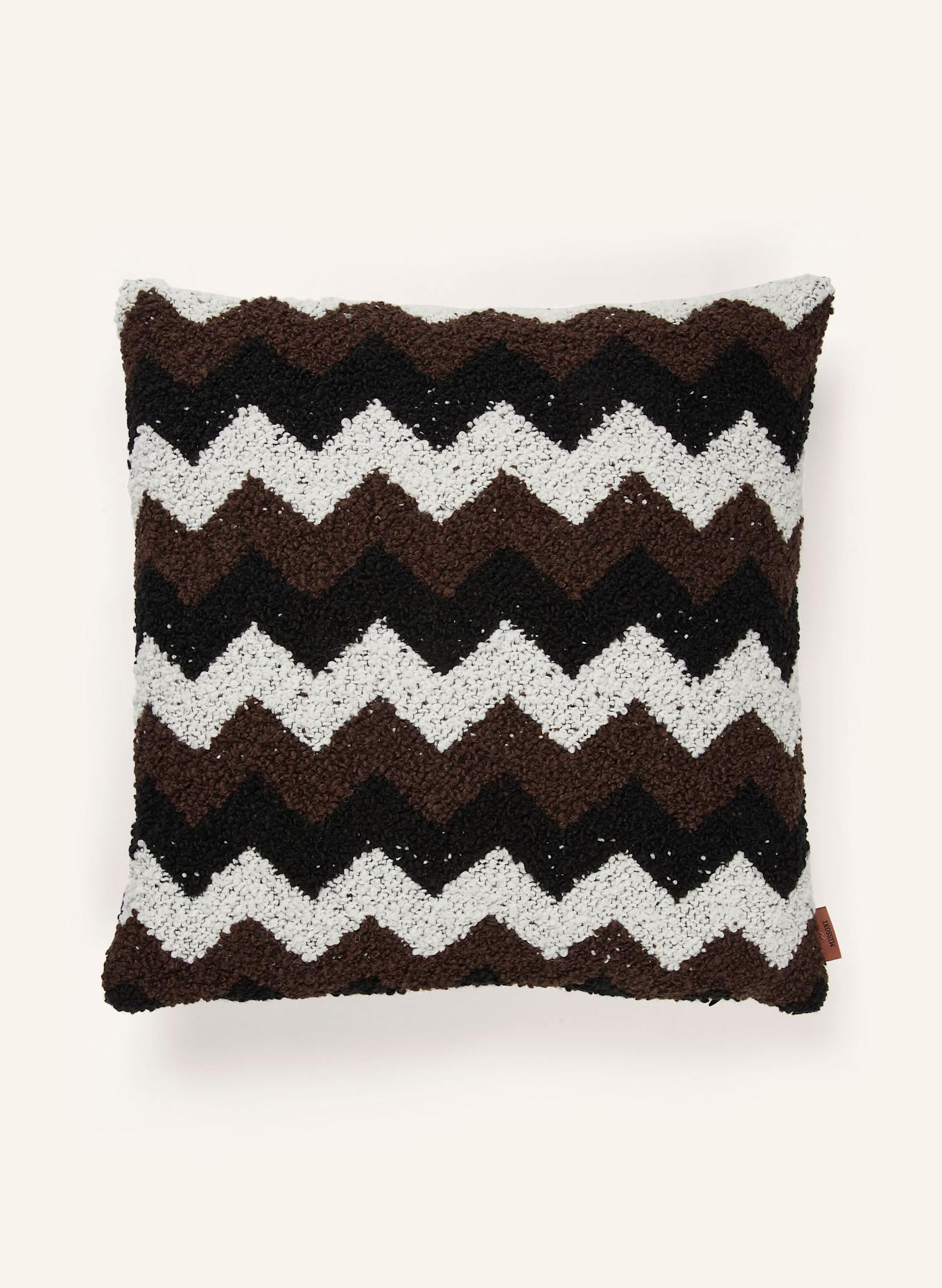 MISSONI Home Dekoracyjna poduszka RICCIO z puchowym wypełnieniem: CZARNY/ BIAŁY/ CIEMNOBRĄZOWY