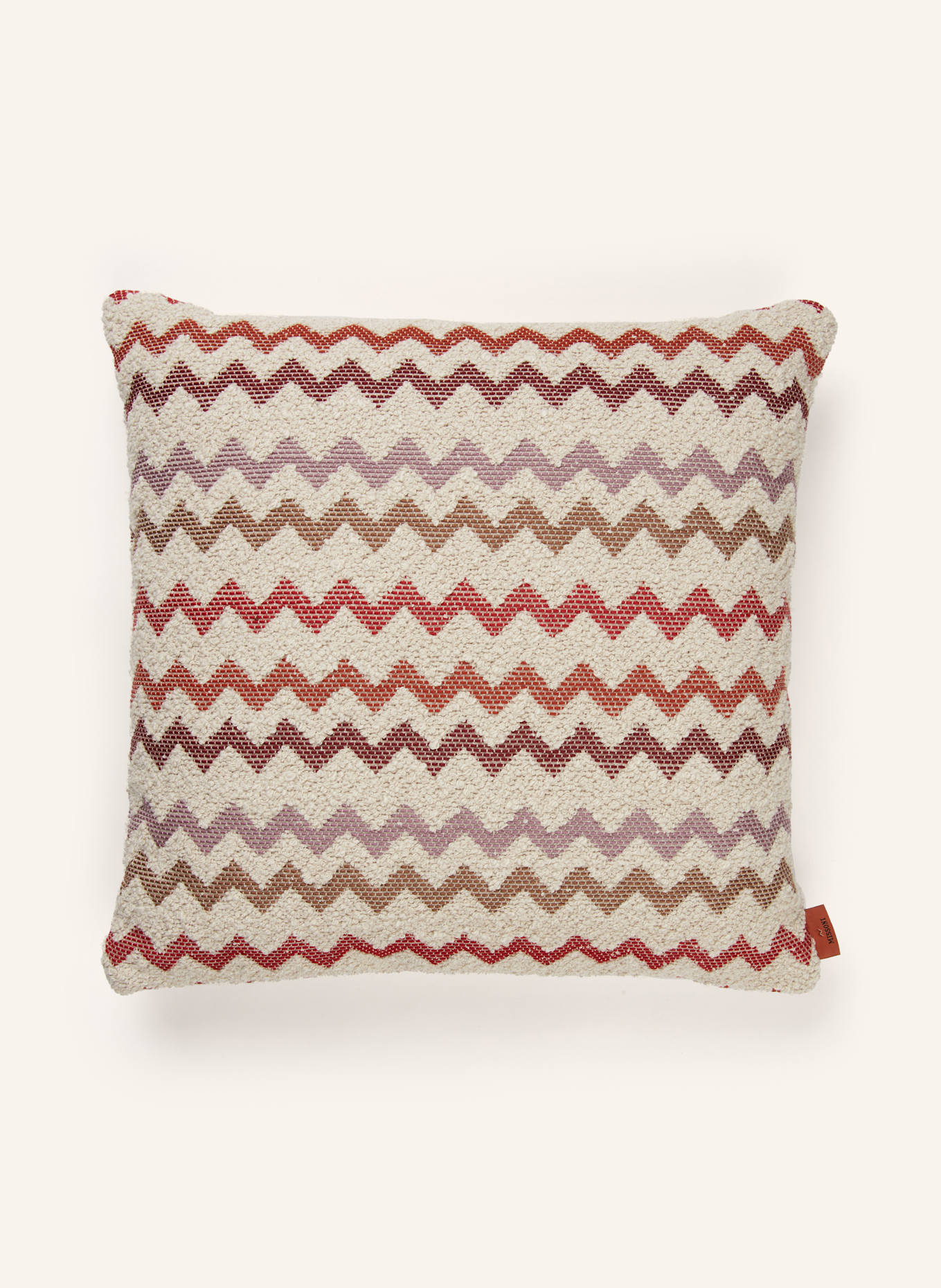 MISSONI Home Dekoracyjna poduszka CAPRI z puchowym wypełnieniem: KREMOWY / CIEMNOPOMARAŃCZOWY / BRĄZOWY