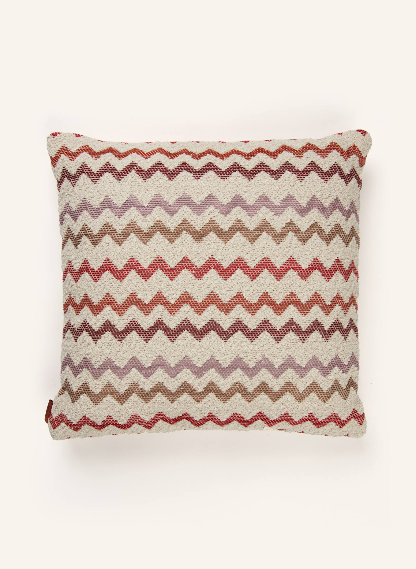 MISSONI Home Dekoracyjna poduszka CAPRI z puchowym wypełnieniem: KREMOWY / CIEMNOPOMARAŃCZOWY / BRĄZOWY