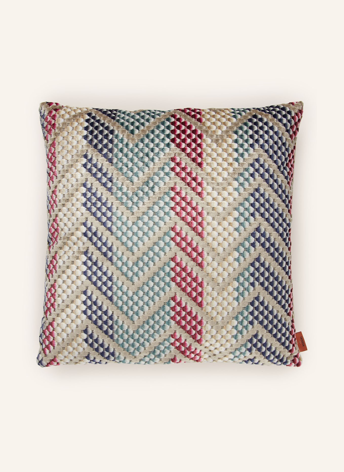 MISSONI Home Poduszka dekoracyjna SQUAME z wypełnieniem puchowym: SZARY / FUKSJA / PETROL