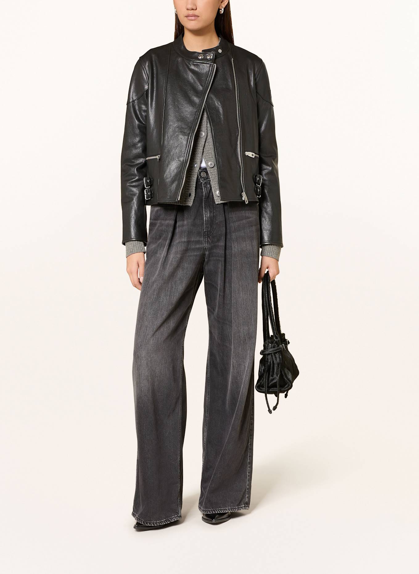 BELSTAFF Lederjacke RUSSO: SCHWARZ