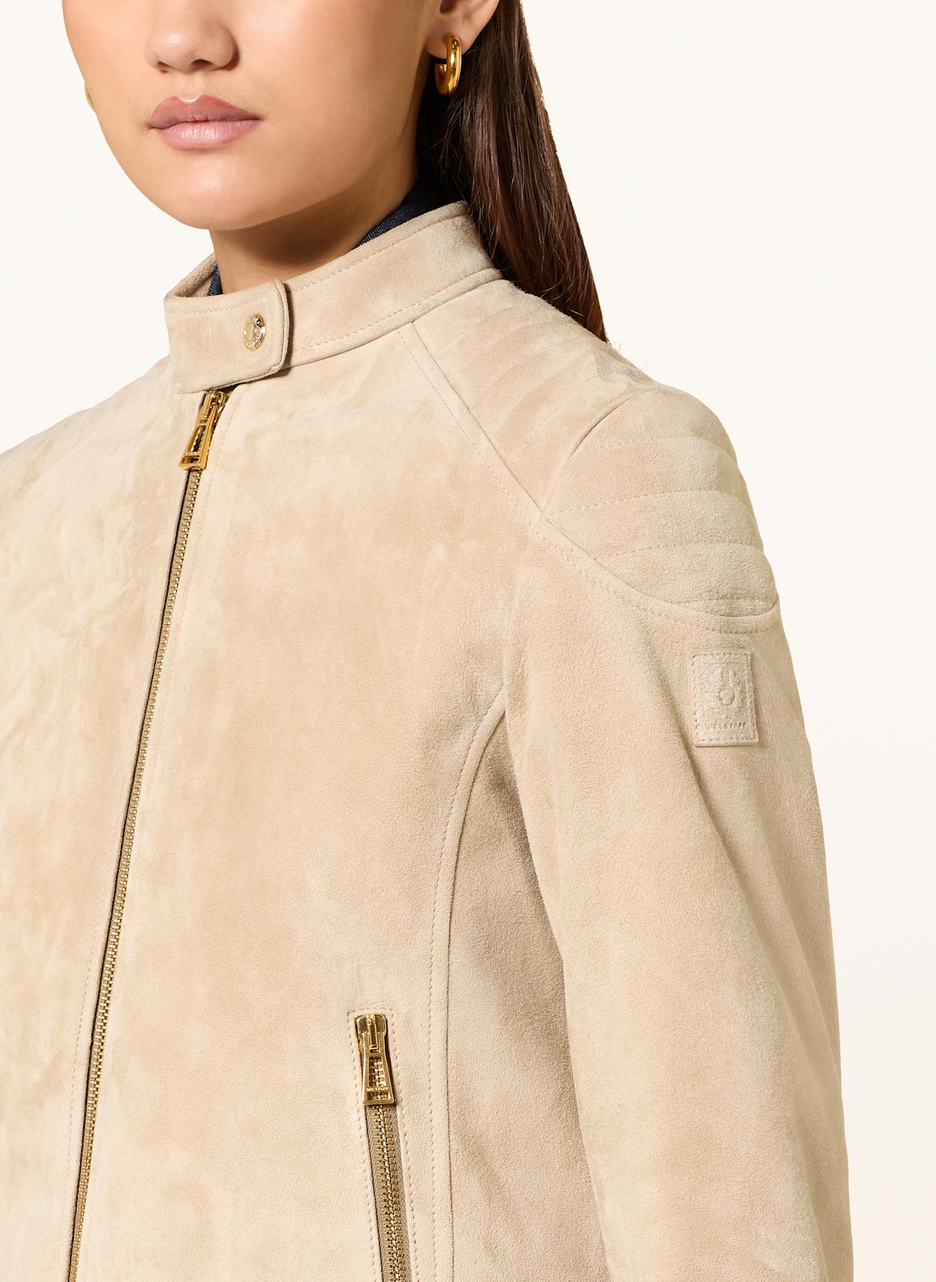 BELSTAFF Lederjacke MOLLISON: BEIGE