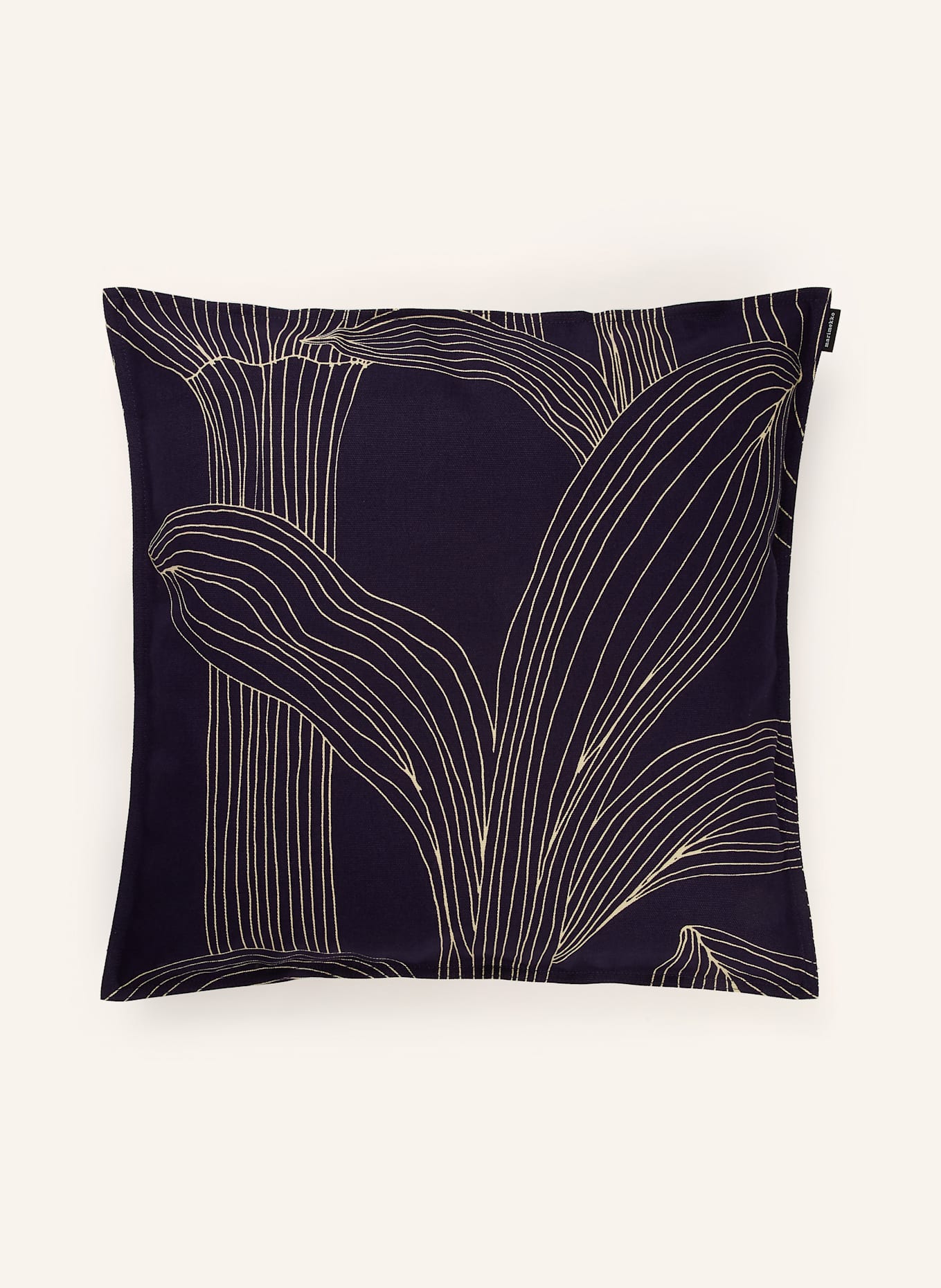 marimekko Dekokissenhülle KUKAT PUHKEAVAT: DUNKELBLAU / HELLGELB