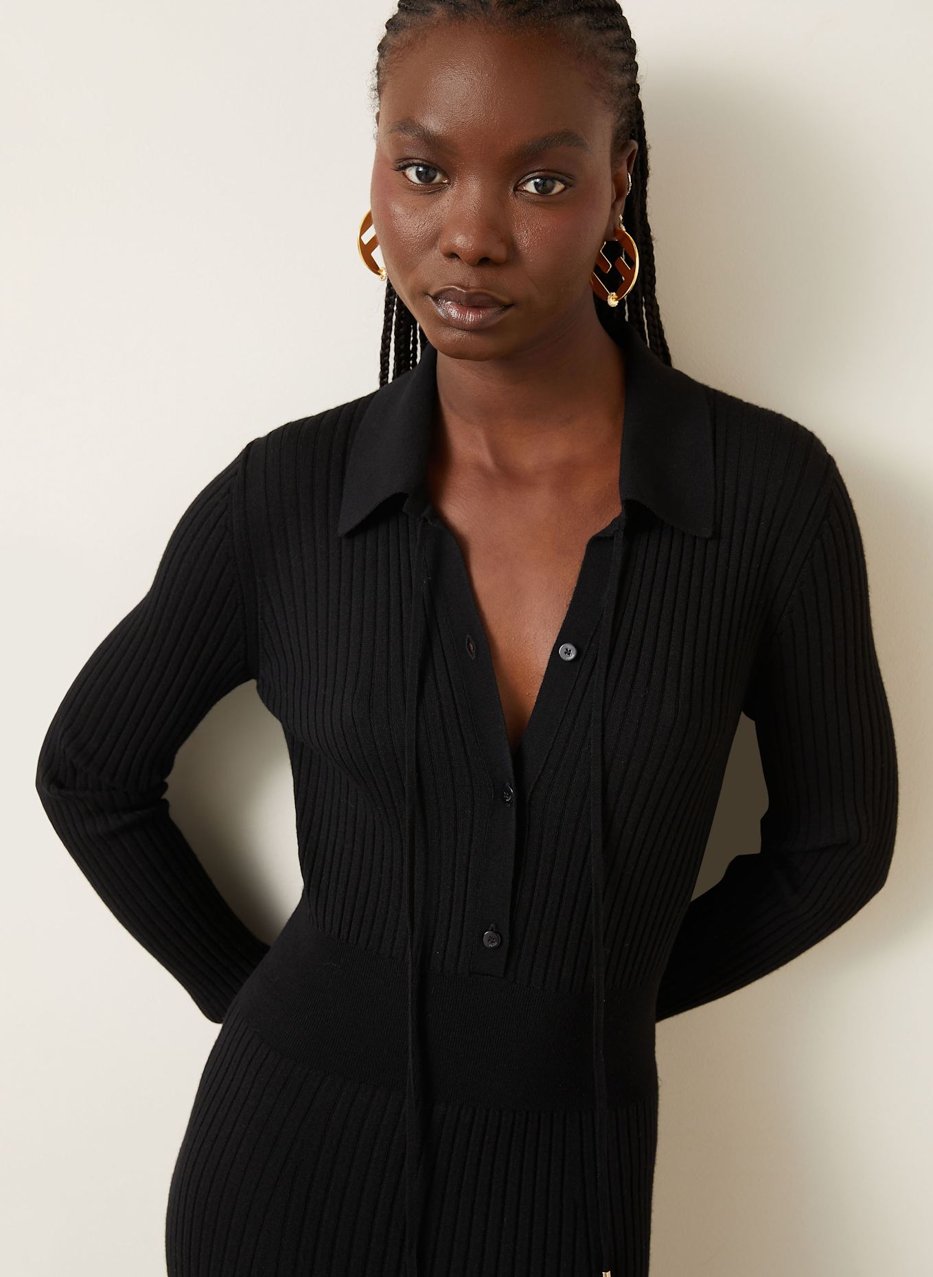 FENDI Strickkleid: SCHWARZ