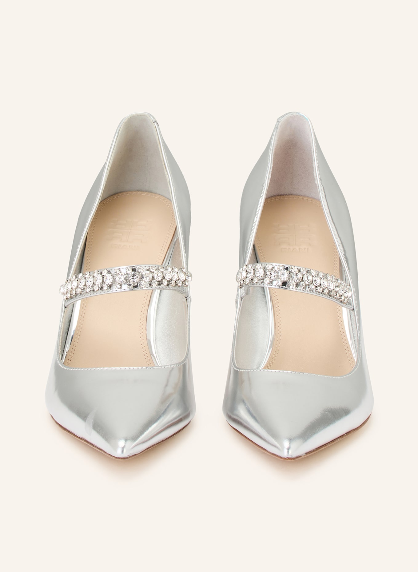 RIANI Pumps mit Schmucksteinen: SILBER