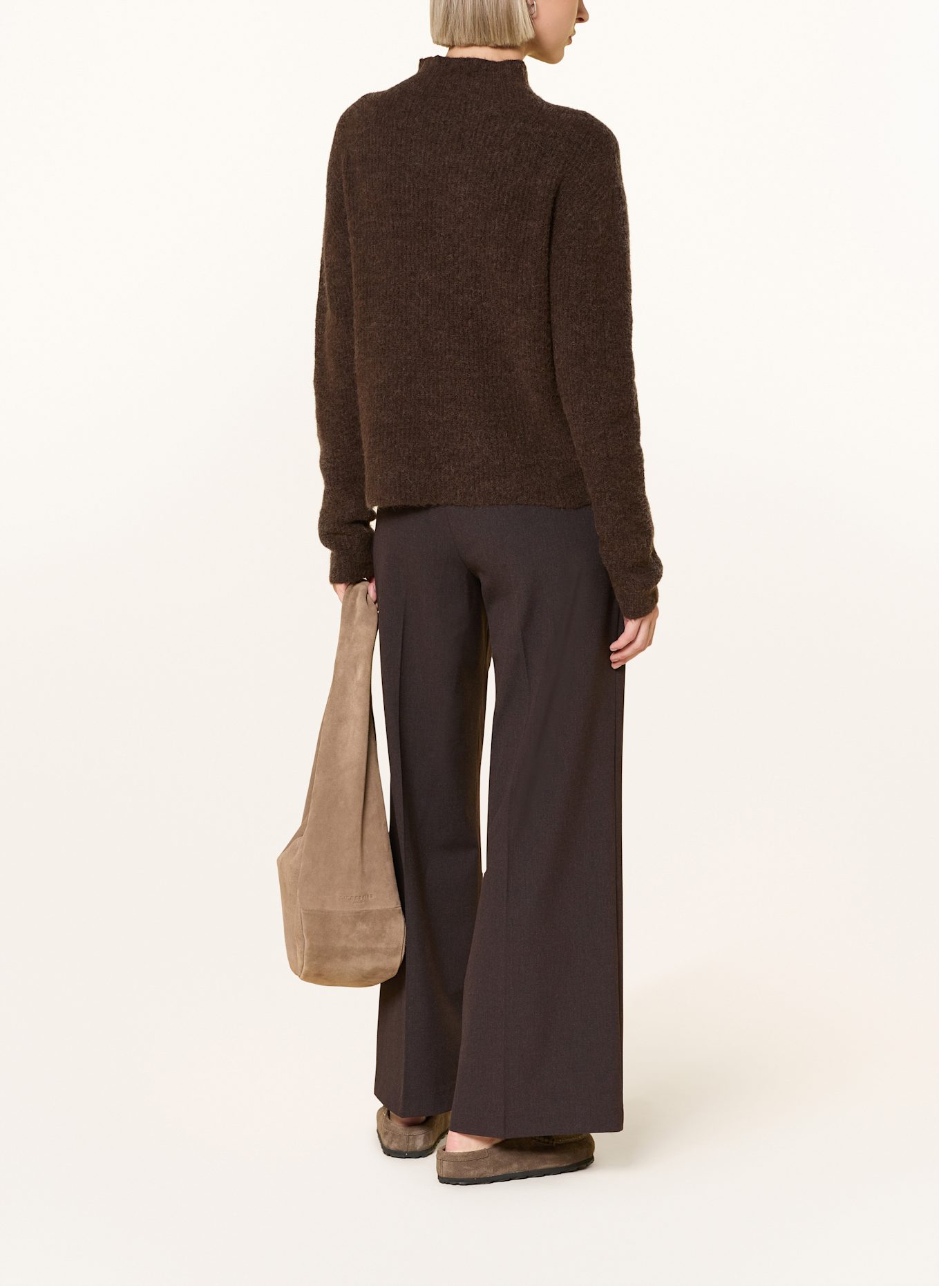 darling harbour Pullover mit Alpaka: DUNKELBRAUN