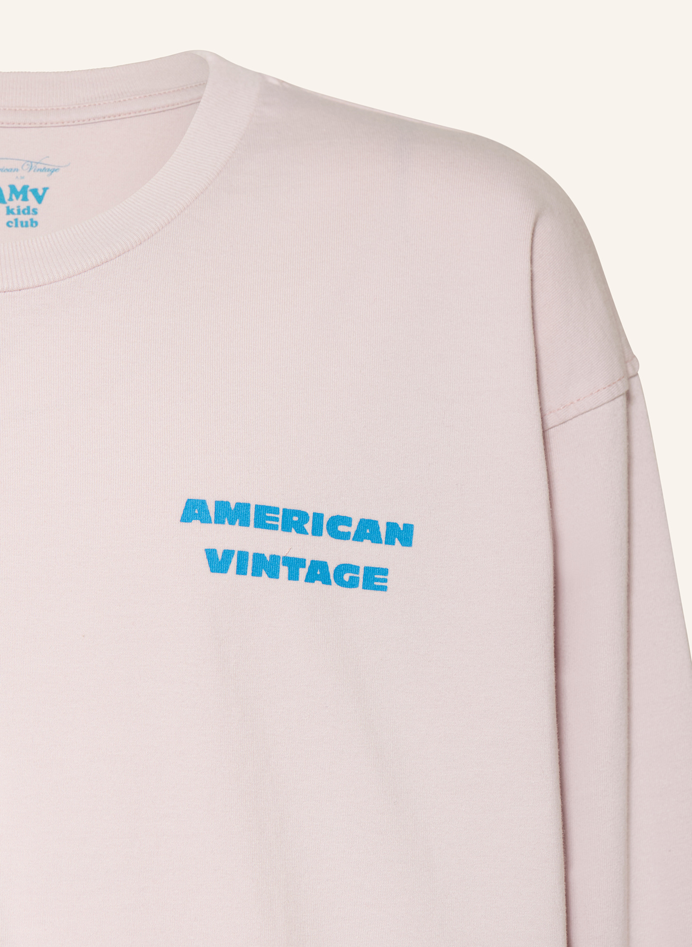 American Vintage Koszulka z długim rękawem: JASNORÓŻOWY