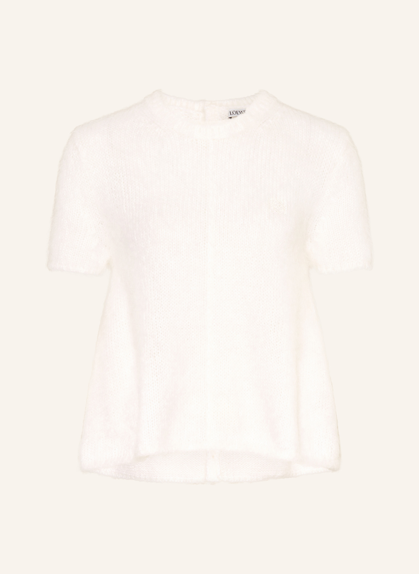 LOEWE Strickshirt mit Mohair: CREME