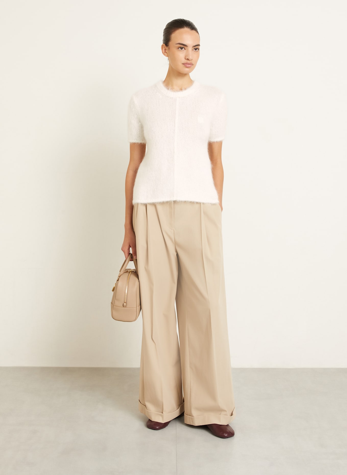LOEWE Strickshirt mit Mohair: CREME