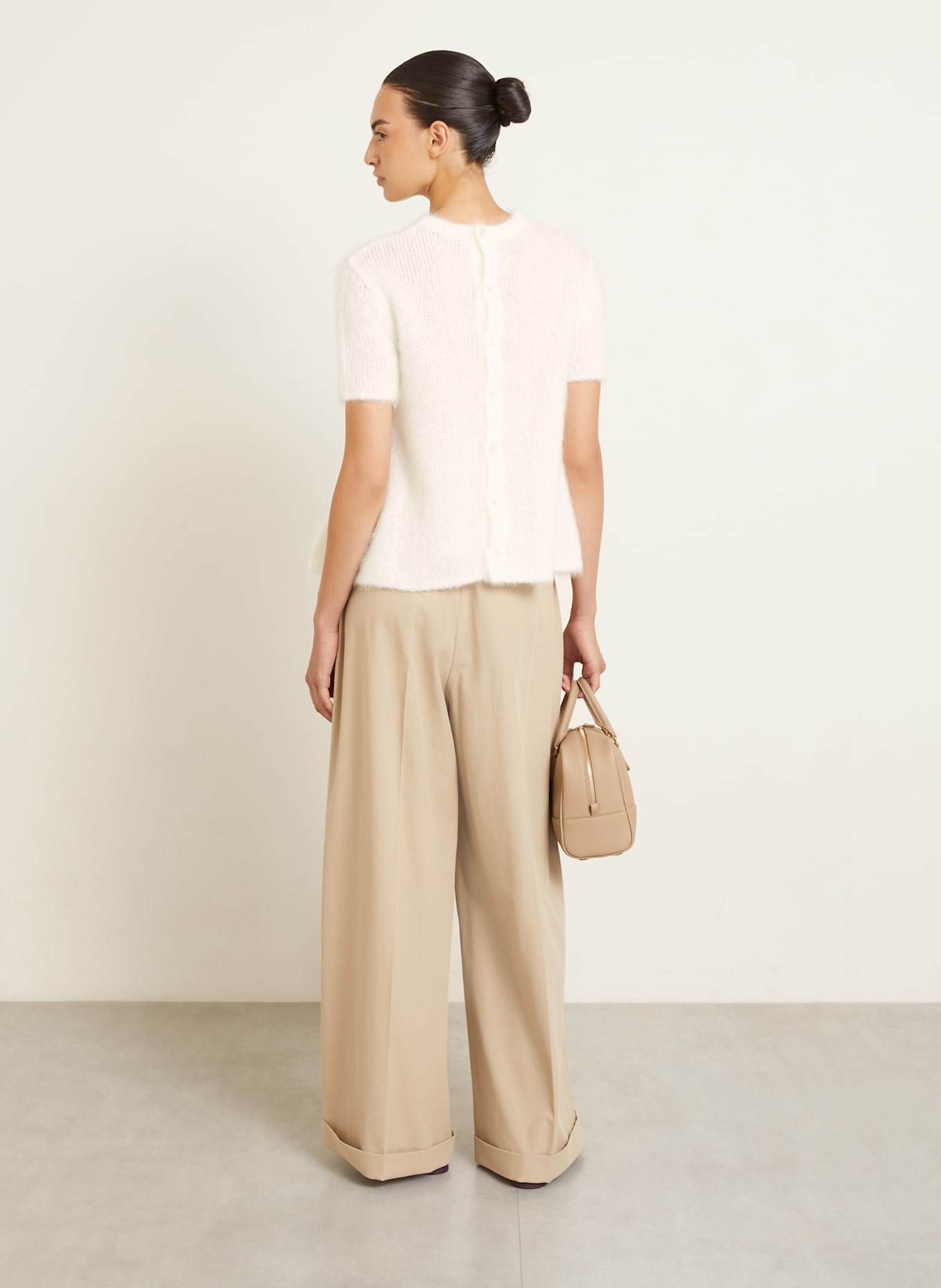 LOEWE Strickshirt mit Mohair: CREME