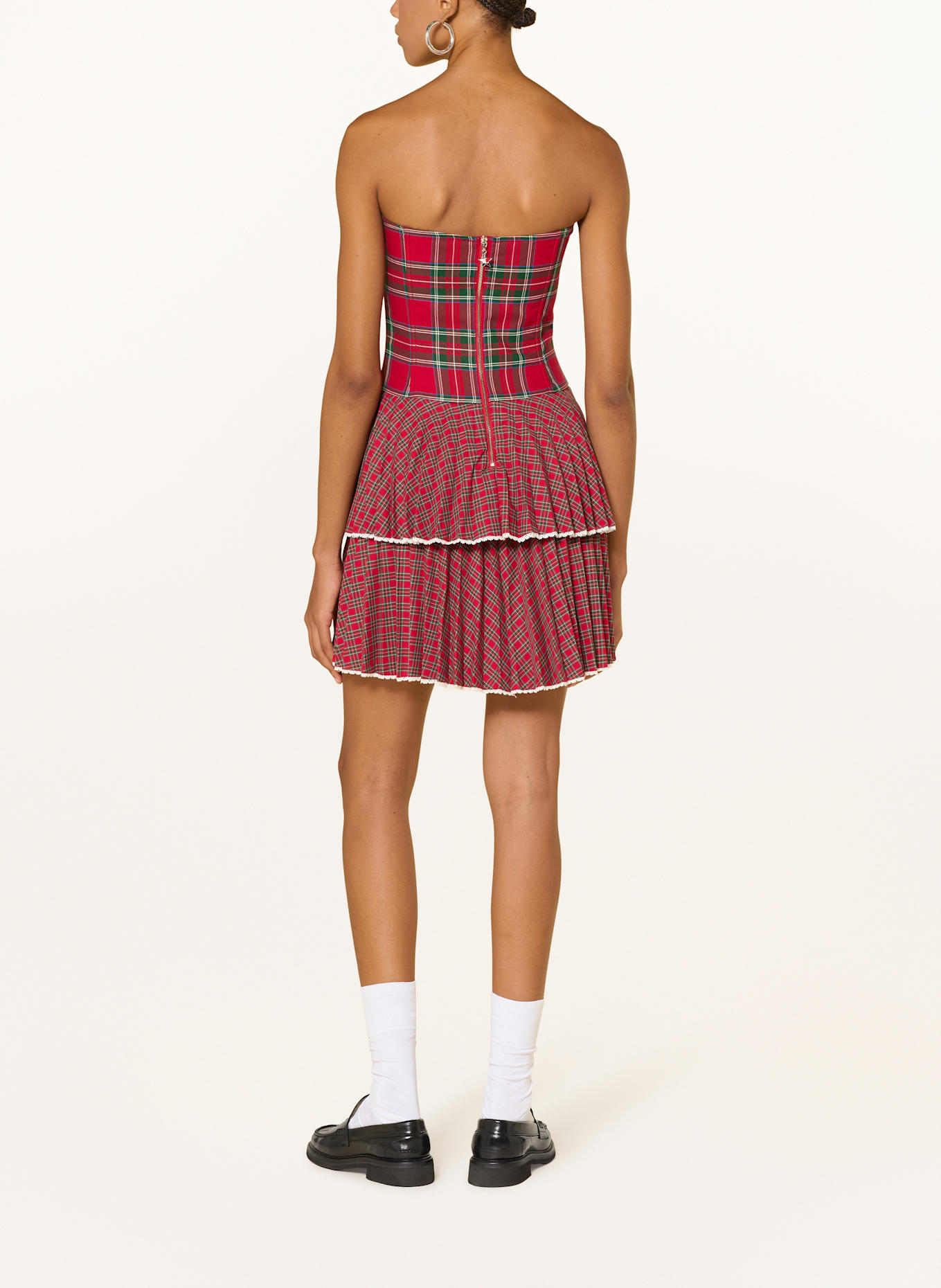 TOMMY JEANS Off-Shoulder-Kleid: XLF Ornamental Red