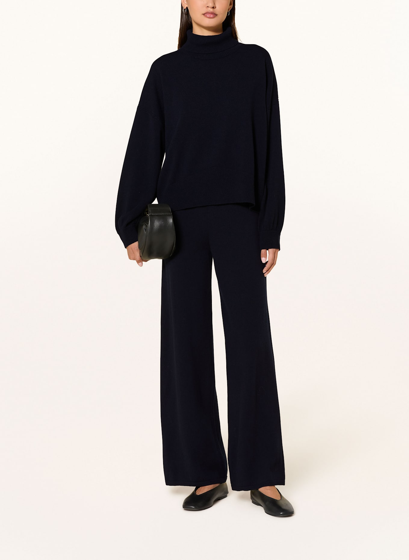 GESTUZ Pantalon en maille GZMANZI: BLEU FONCÉ