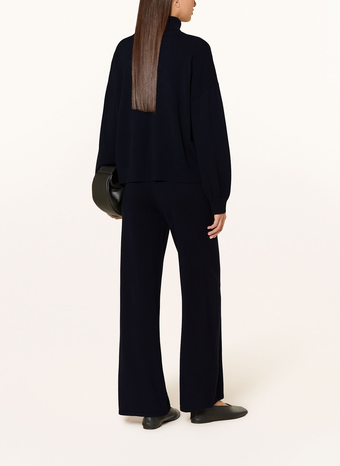 GESTUZ Pantalon en maille GZMANZI: BLEU FONCÉ