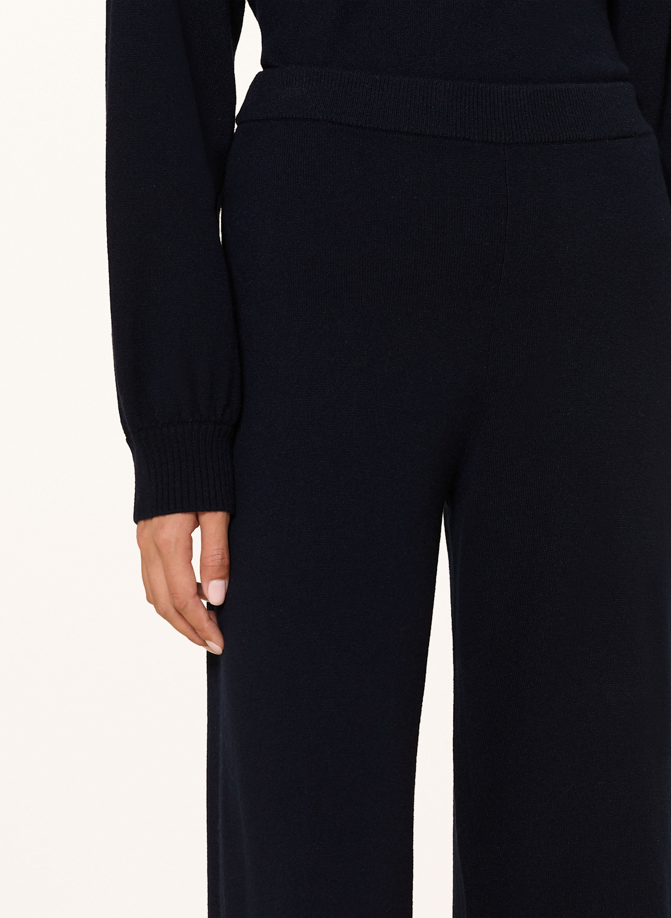 GESTUZ Pantalon en maille GZMANZI: BLEU FONCÉ