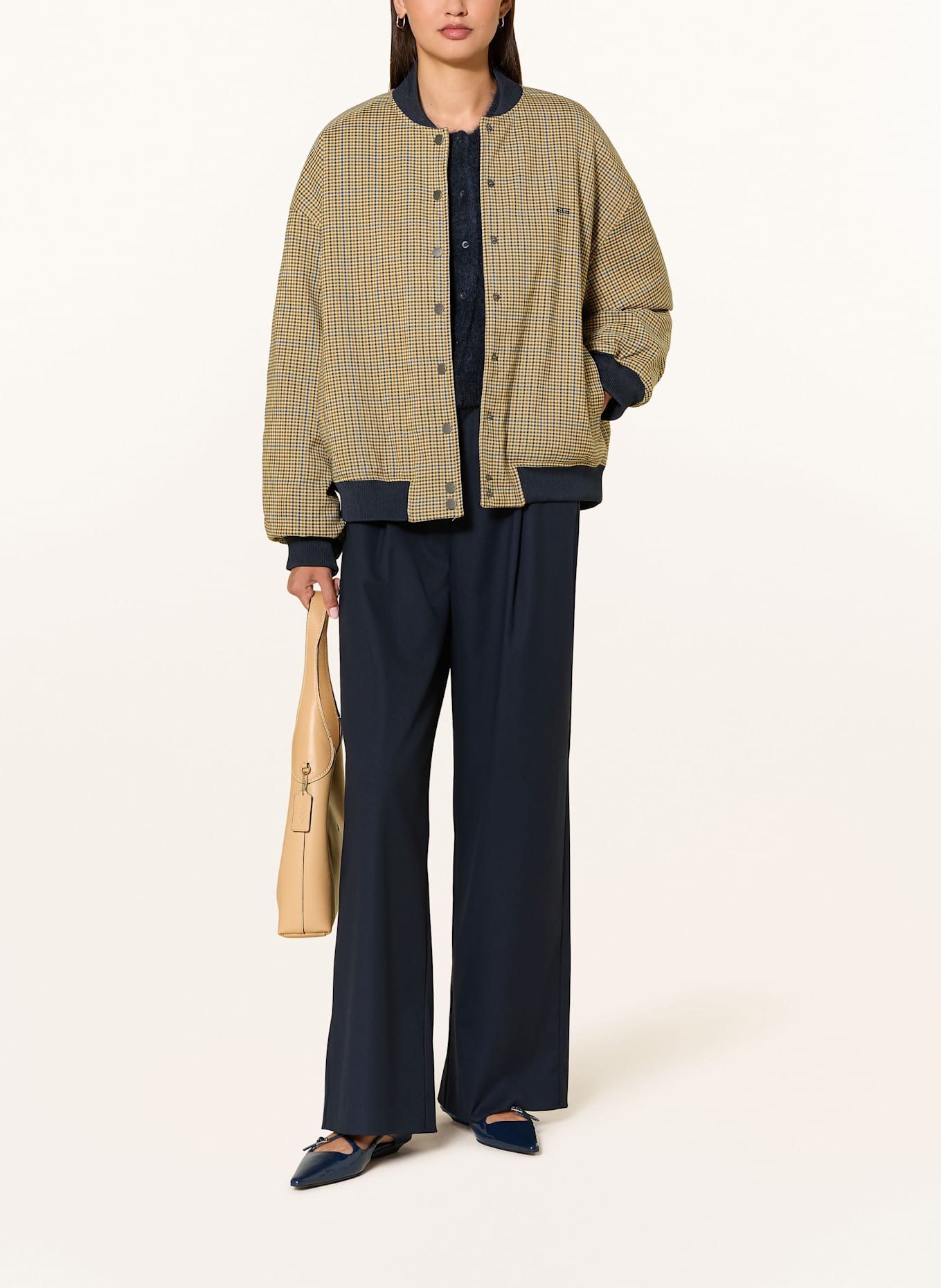 GESTUZ Blouson GZCHICCA: BEIGE / DUNKELBLAU / DUNKELBRAUN