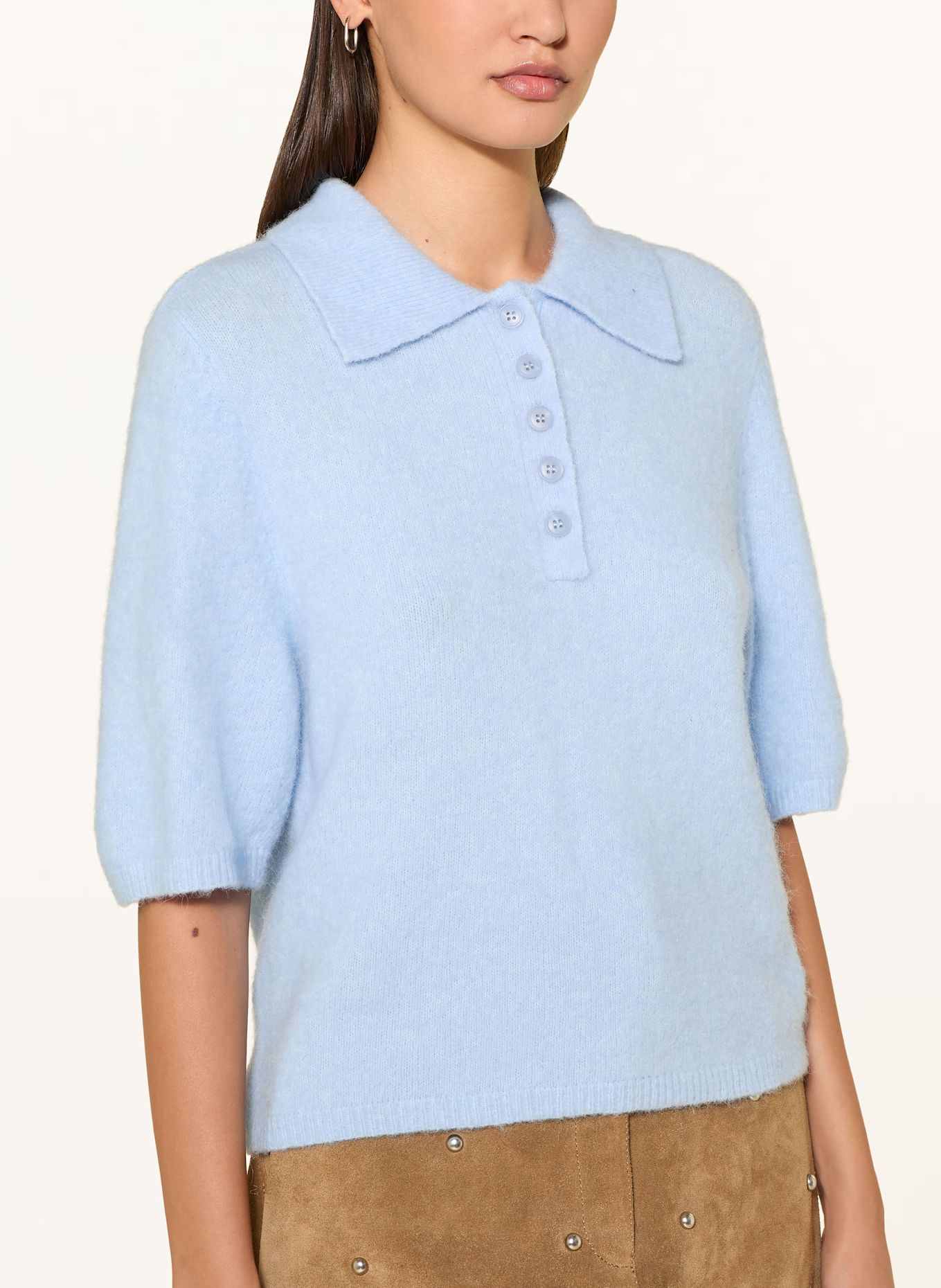 GESTUZ Strickshirt GZALPHA: HELLBLAU