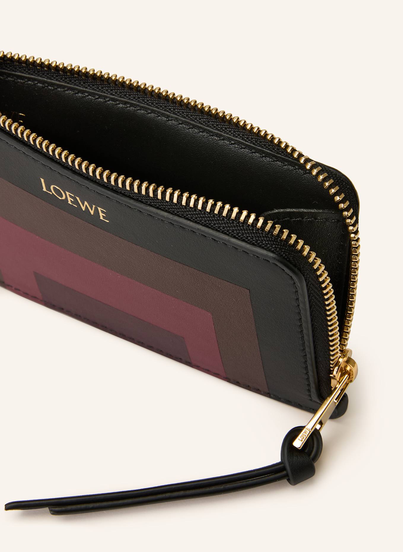 LOEWE Kartenetui ALBERS: SCHWARZ / DUNKELROT