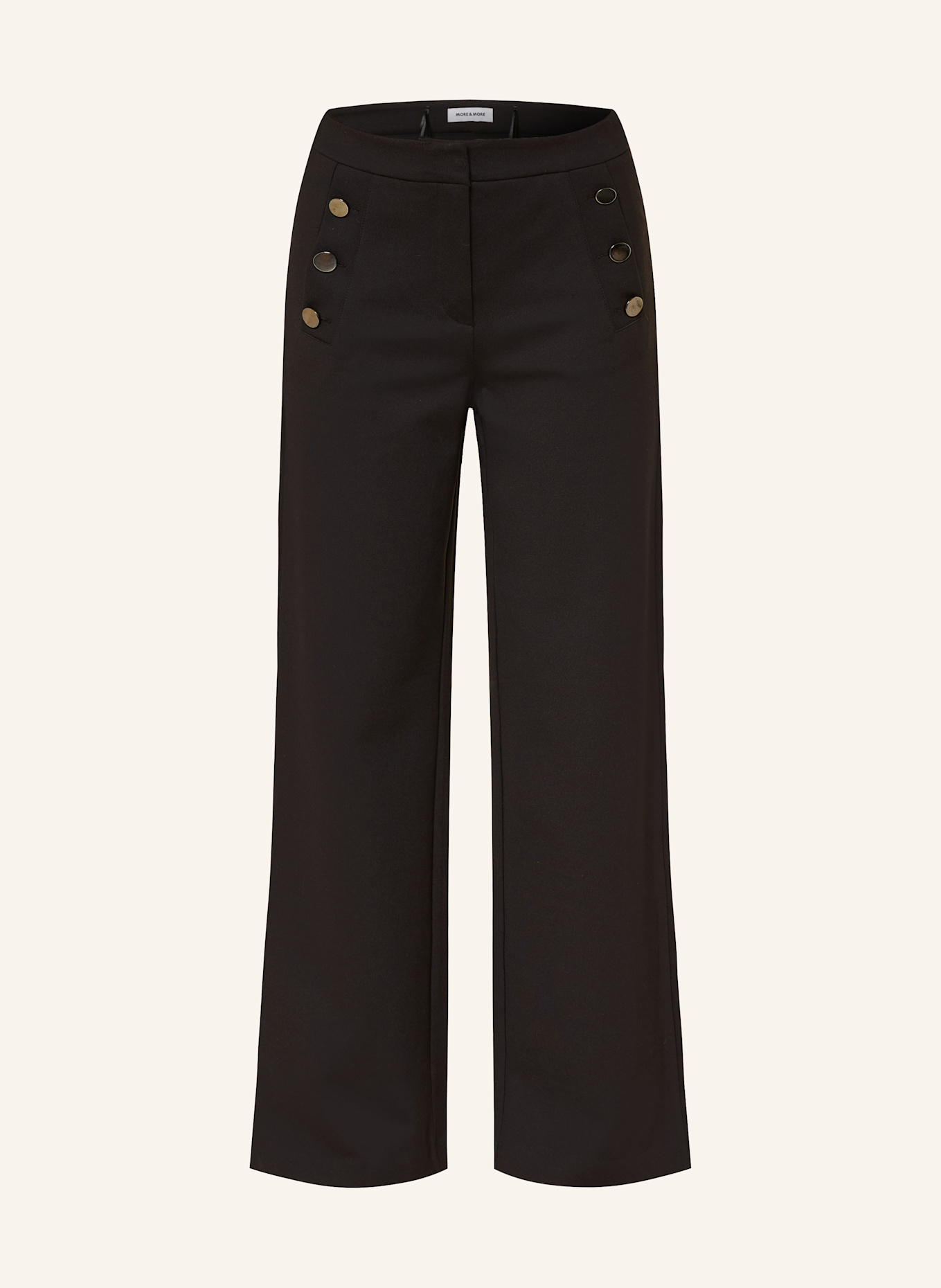 MORE & MORE Marlenehose aus Jersey: SCHWARZ