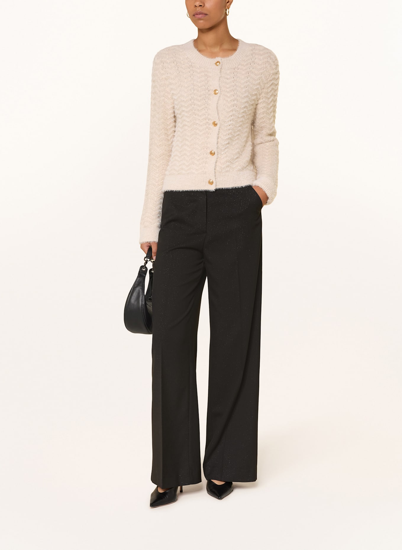 MORE & MORE Strickjacke: ECRU / CREME