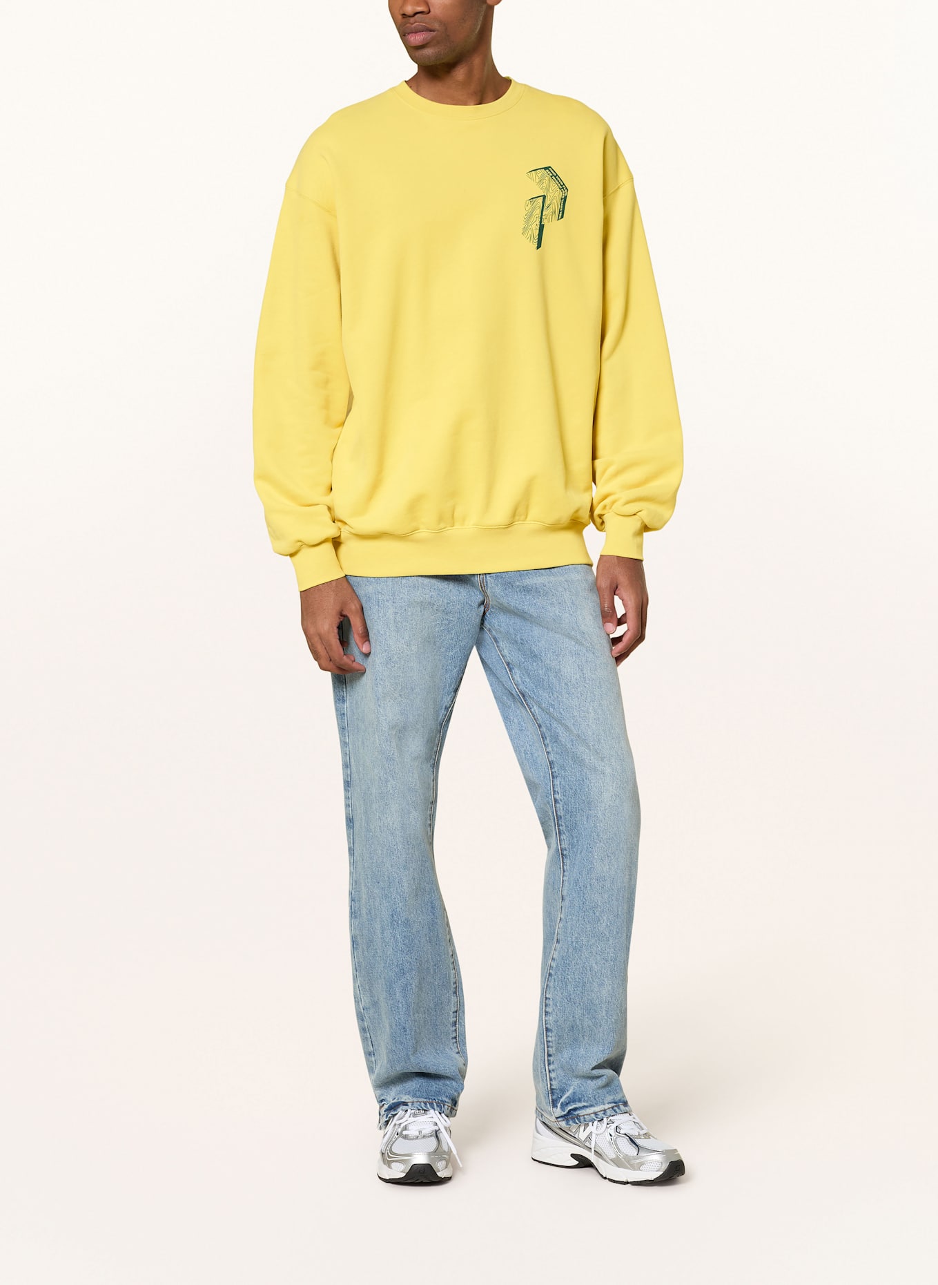 Peak Performance Pullover TERRY GRAPHIC CREW: GELB