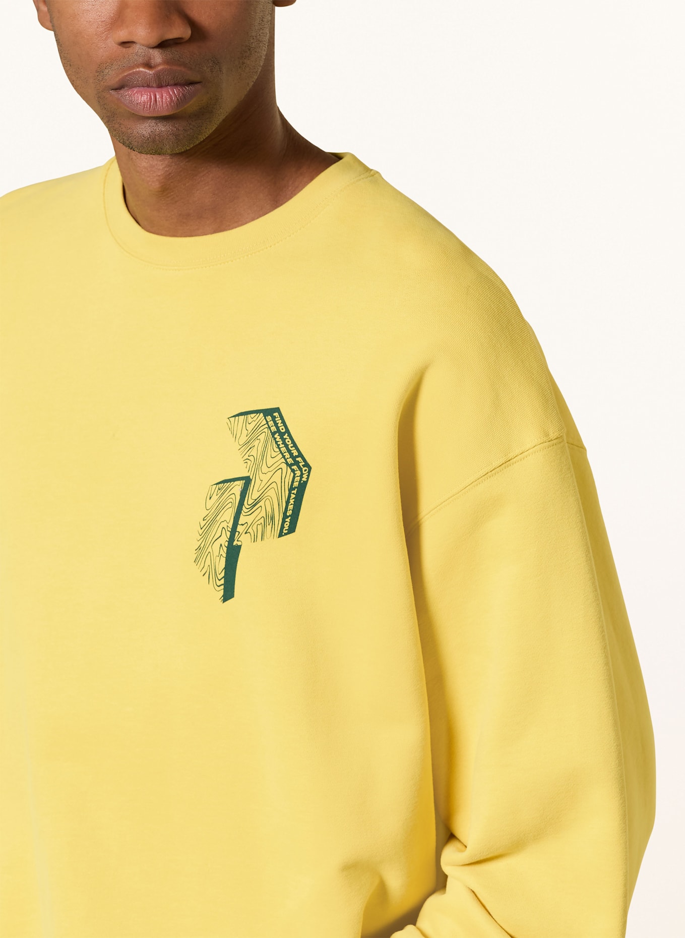 Peak Performance Pullover TERRY GRAPHIC CREW: GELB