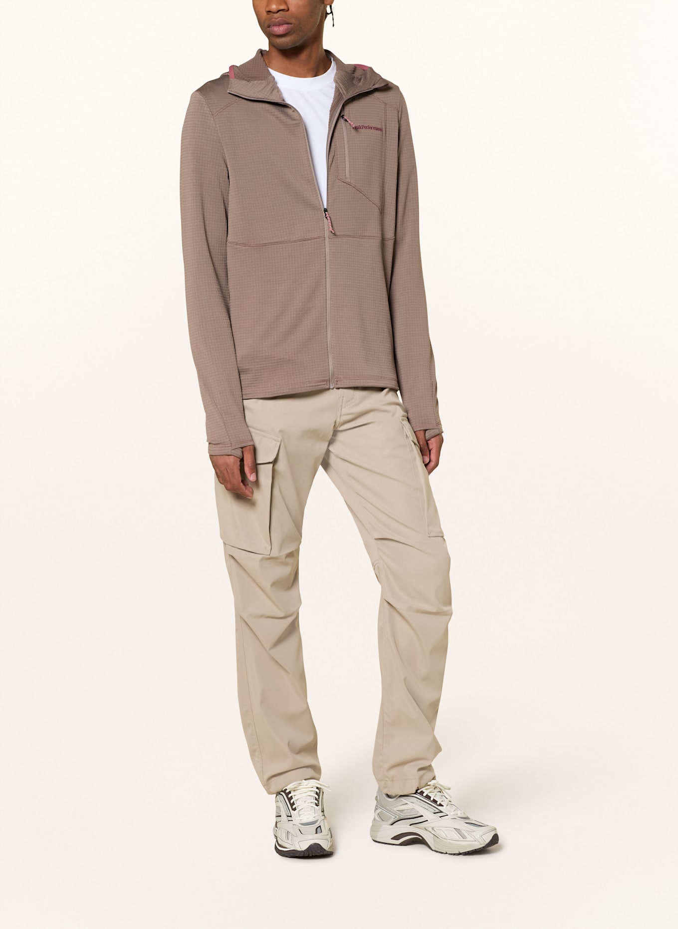 Peak Performance Fleecová bunda TRAIL POLARTEC®: HNĚDÁ