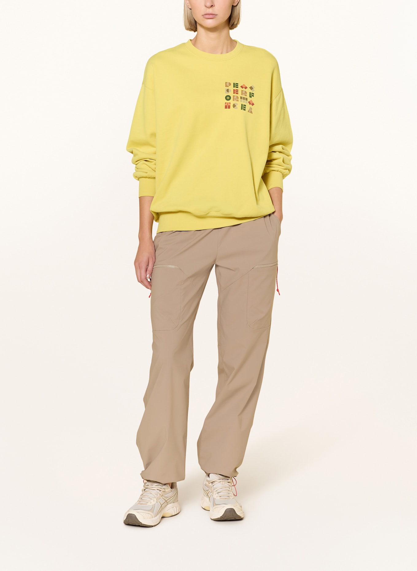 Peak Performance Bluza nierozpinana TERRY GRAPHIC CREW: ŻÓŁTY