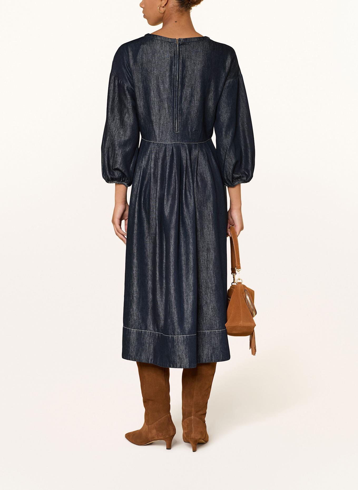 MORE Sukienka jeansowa z rękawami 3/4: GRANATOWY