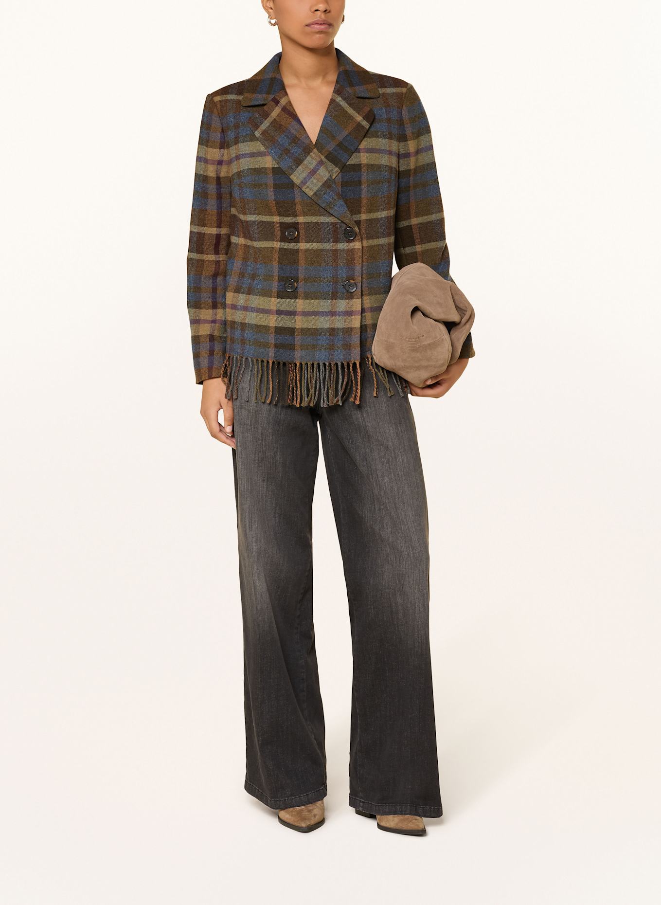 MORE Caban kabát: HNĚDÁ / ZELENÁ / PETROLEJOVÁ