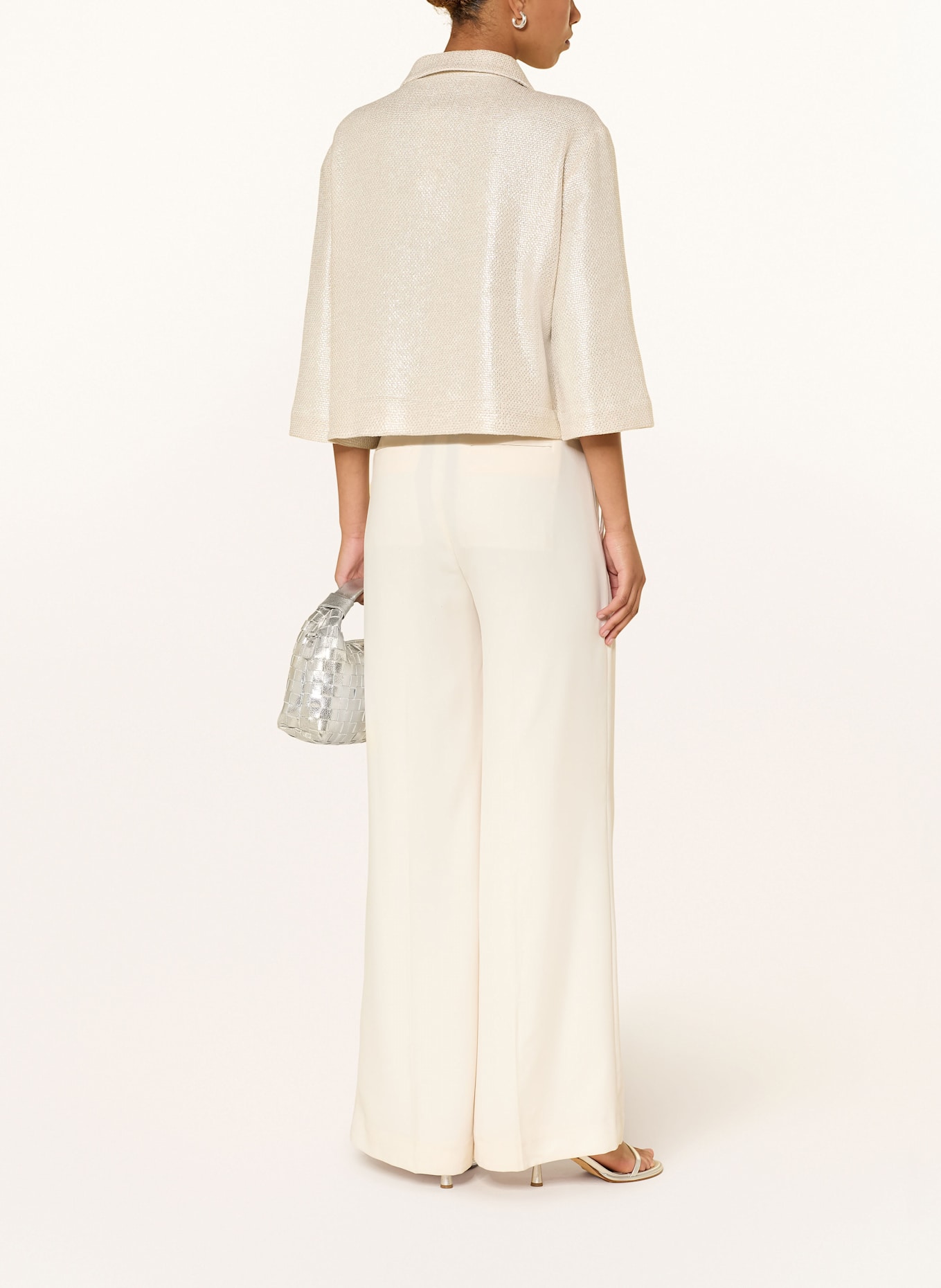 MORE Kastenjacke: ECRU / SILBER