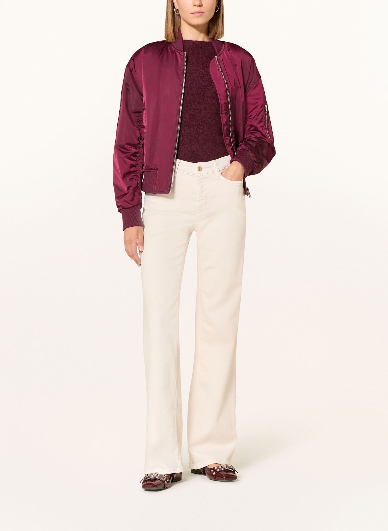 MAC Wide Leg Jeans: CREME