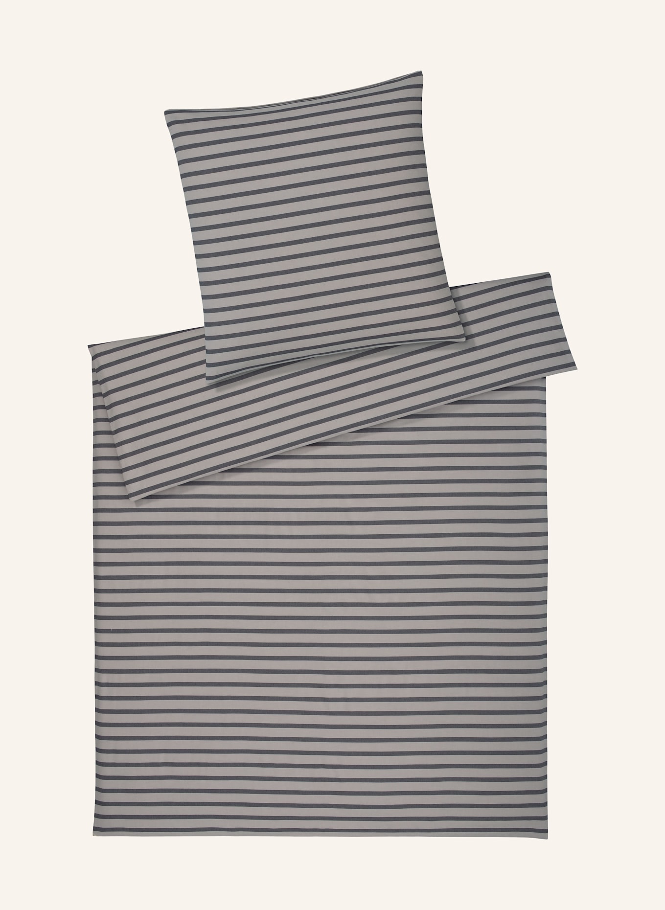 elegante Bettwäsche INVERNESS: HELLBRAUN / DUNKELBRAUN