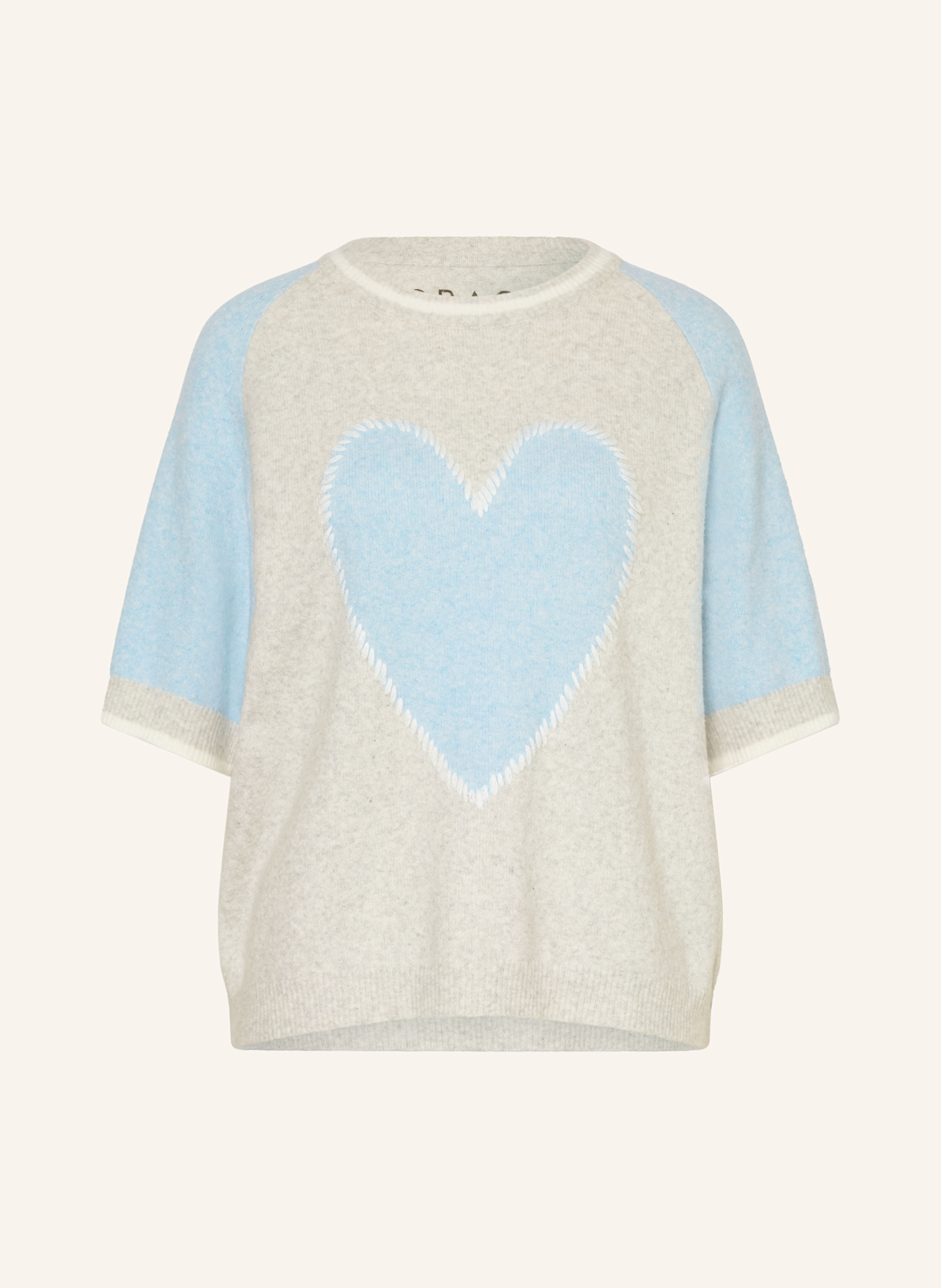 Grace Strickshirt: HELLGRAU / HELLBLAU