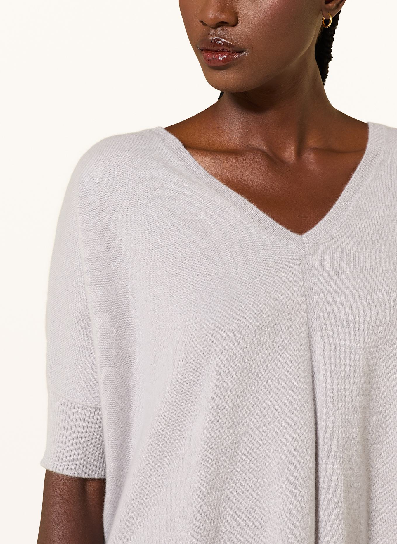 lilienfels Oversized-Pullover aus Cashmere: HELLGRAU