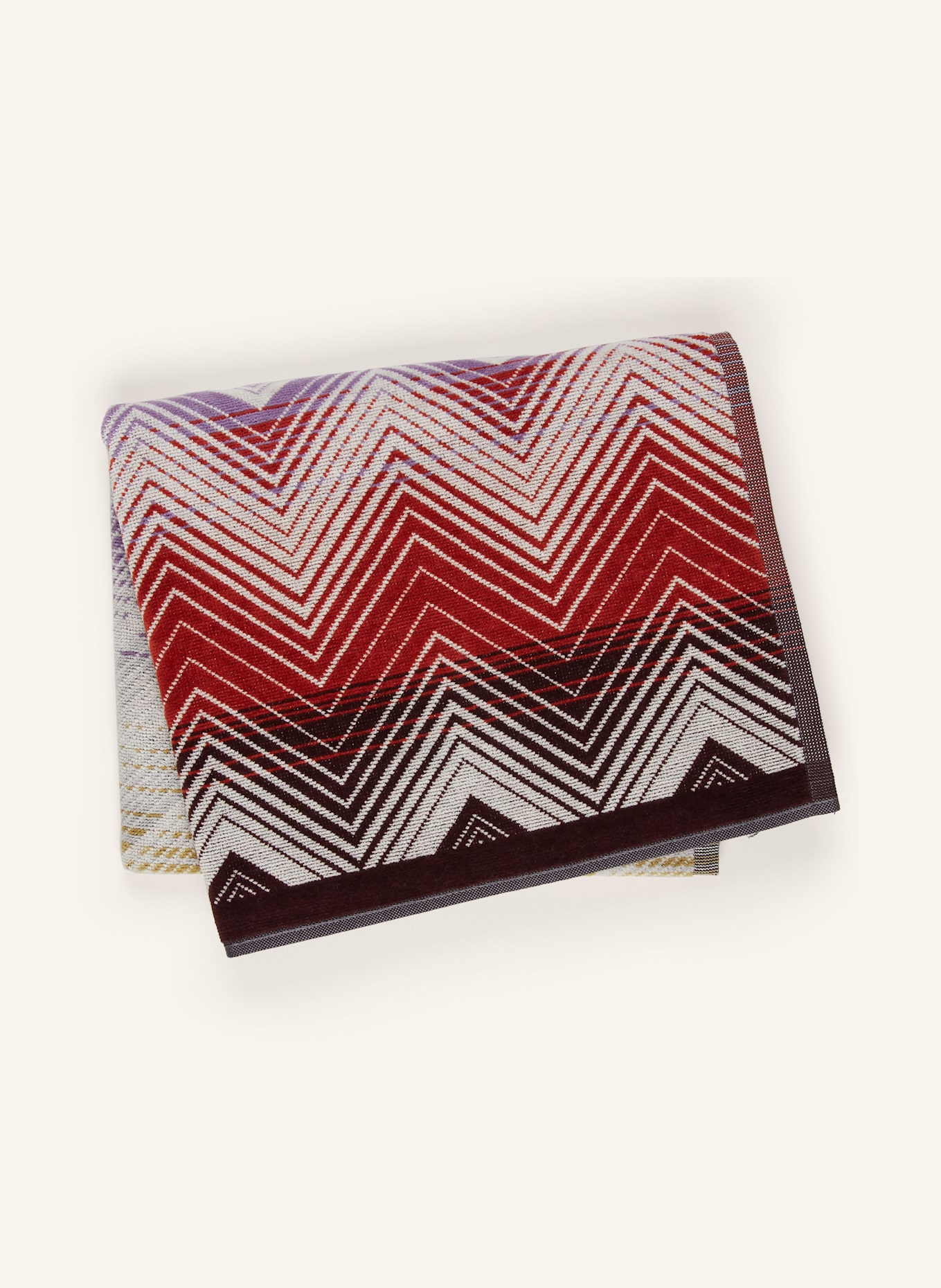 MISSONI Home Ręcznik kąpielowy MAREA: BIAŁY / JASNOFIOLETOWY / CIEMNOCZERWONY