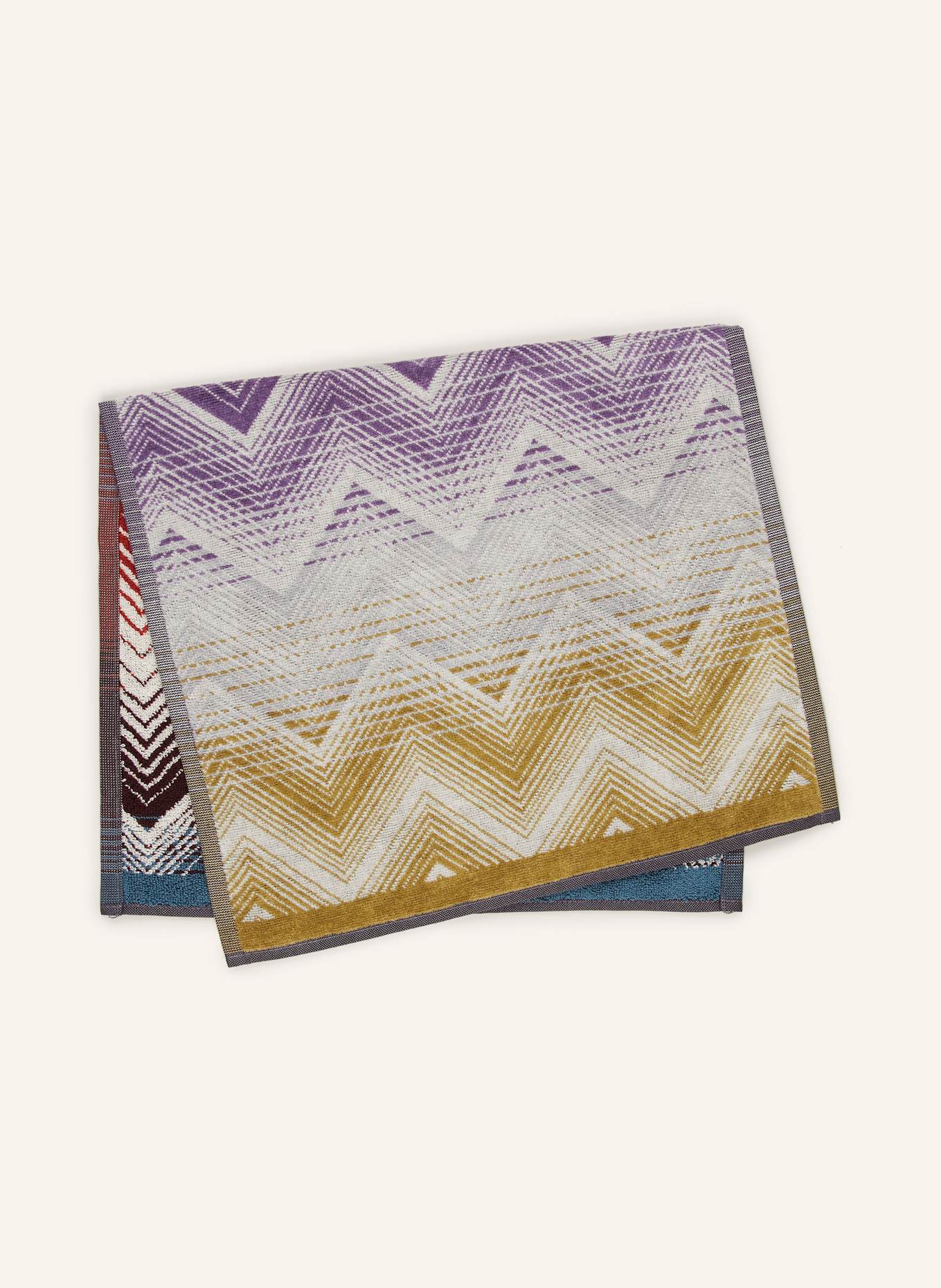 MISSONI Home Ręcznik MAREA: JASNOFIOLETOWY / CIEMNOCZERWONY